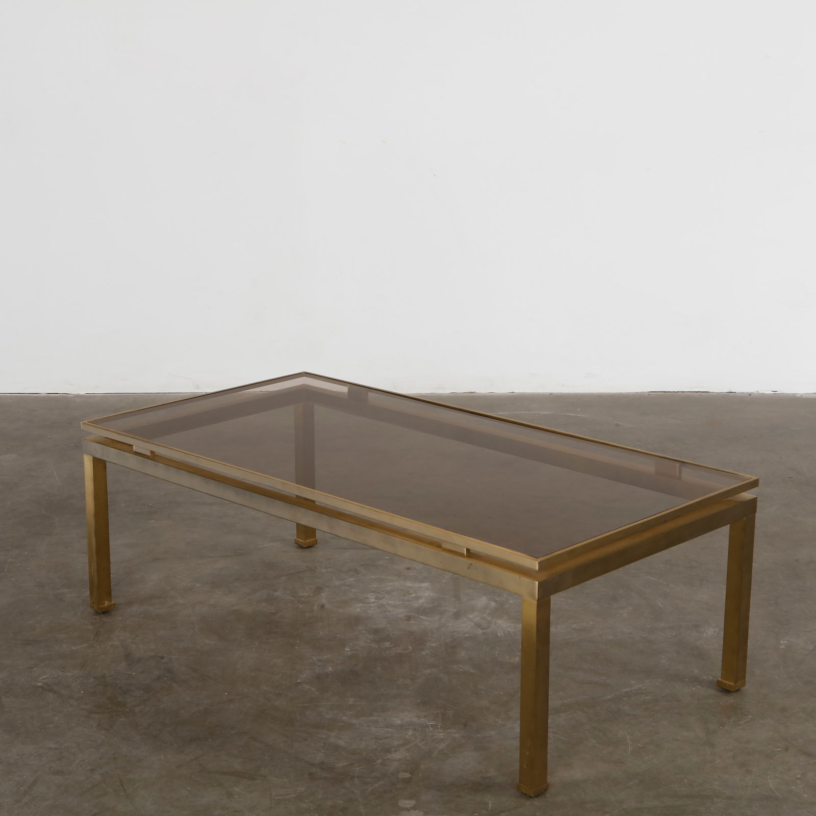 Guy Lefevre for Maison Jansen, Gilded Metal and Glass Coffee Table, France, 1970s (1 of 11)