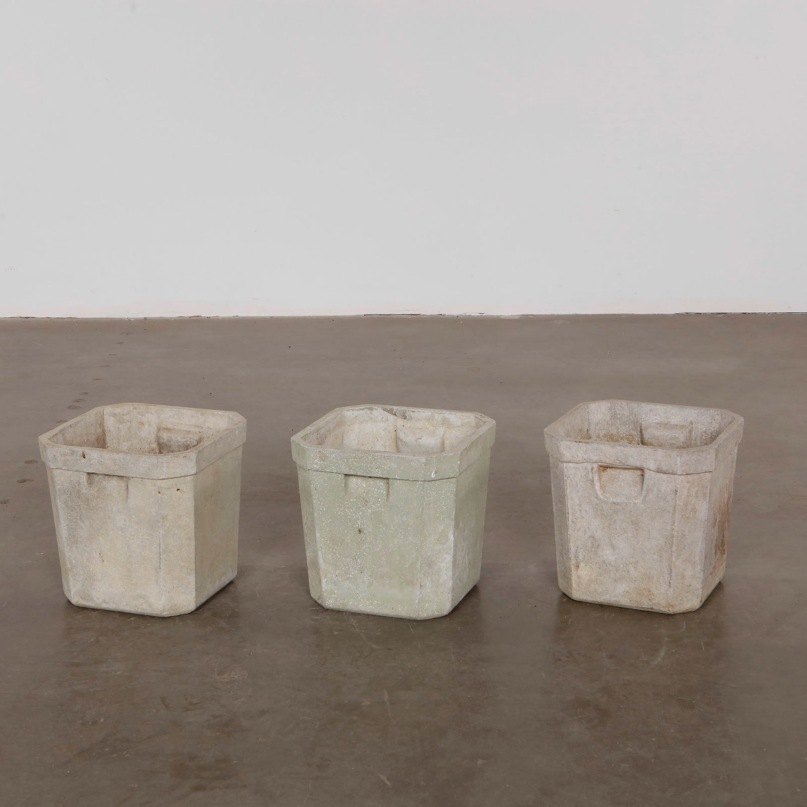 Willy Guhl, Trio Set of Square Bucket Planters, 1960s (1 of 14)