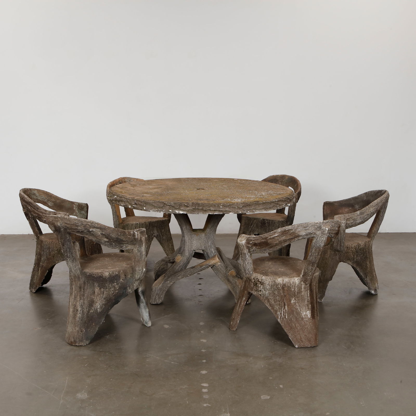 Faux Bois Outdoor Dining Table with Six Chairs, 1960s (1 of 20)