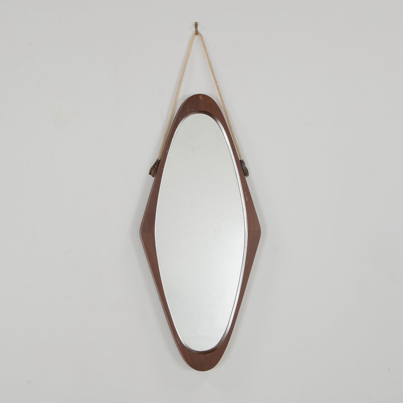 Teak Italian Wall Mirror, 1970s (1 of 4)
