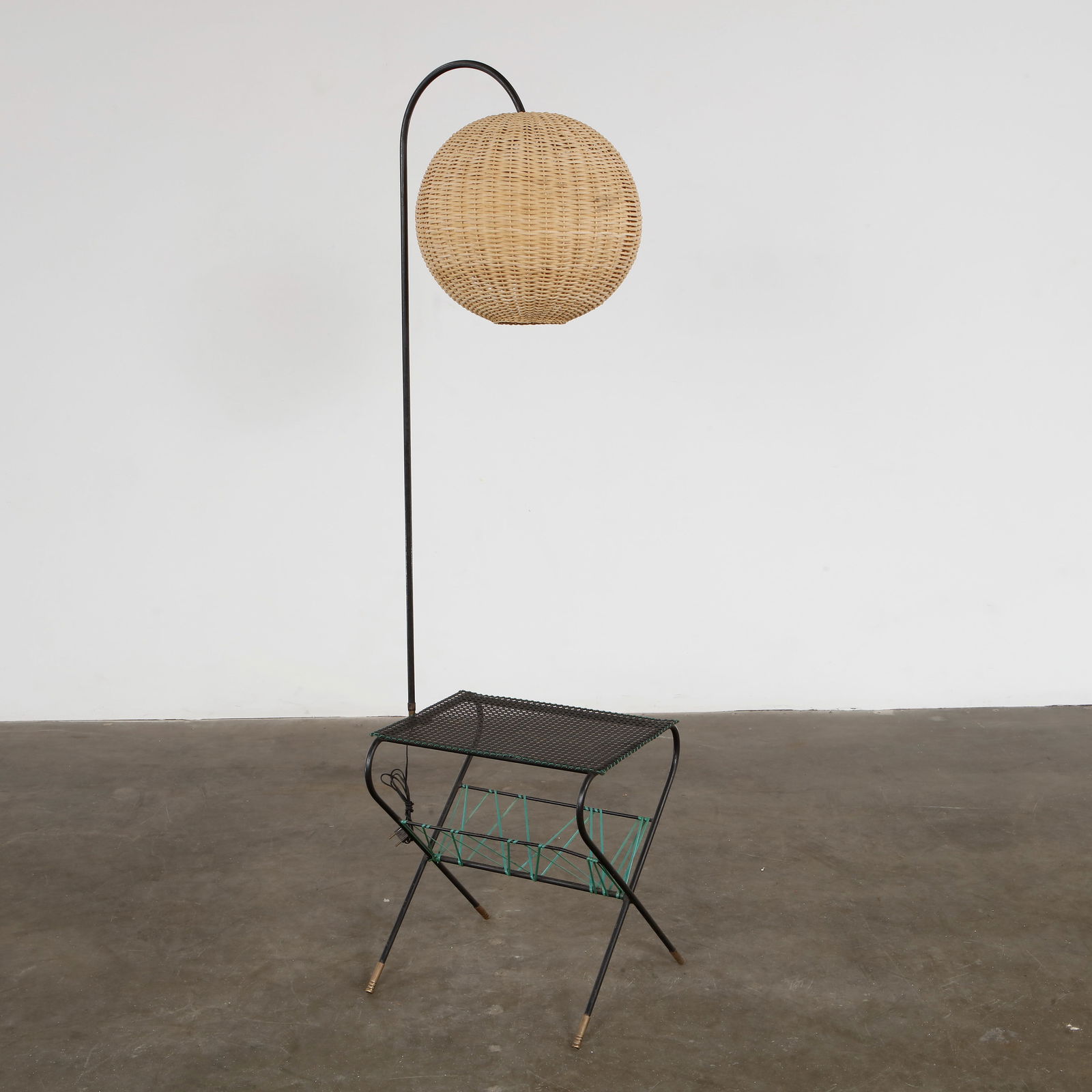 Floor Lamps Side Table Attributed to Mathieu Mategot, France, 1960s (1 of 15)