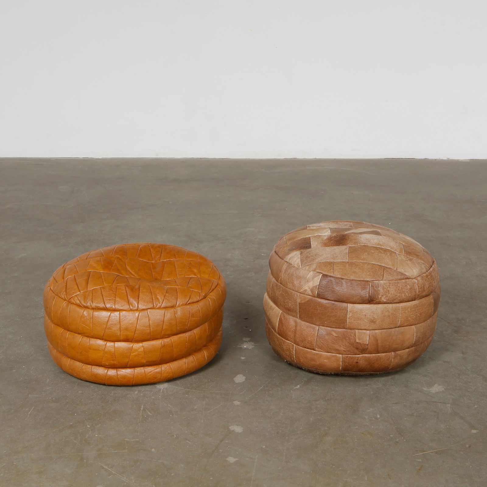 De Sede, Pair of Leather Ottomans, 1960 (1 of 6)