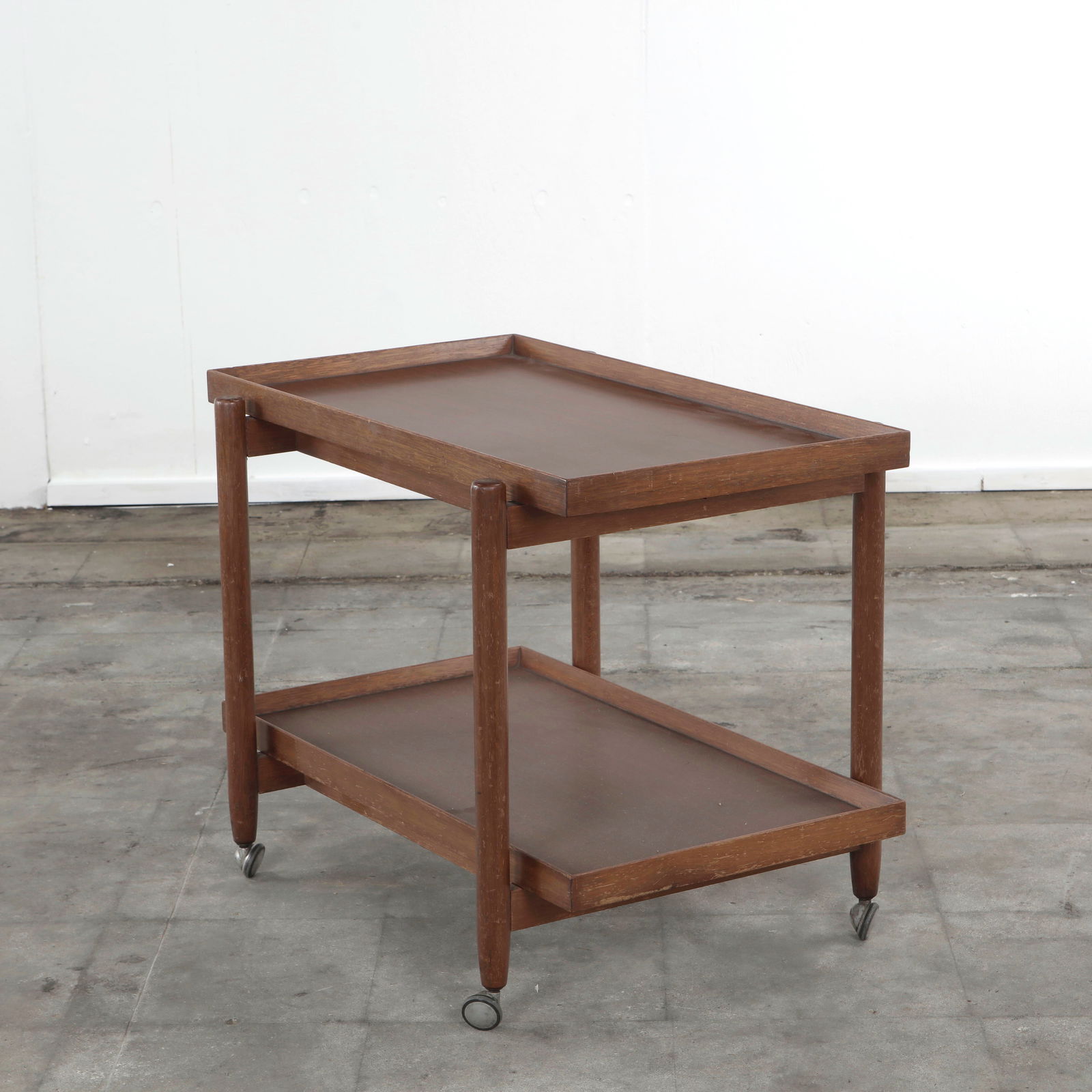 Italian Mid-Century Expandable Teak Bar Cart in the style of Poul Hundevad, 1960s (1 of 15)
