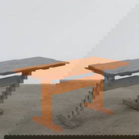 Charlotte Perriand, Dining Table for Les Arcs 1600, 1960s: Crafted in solid pine with a trestle base, this dining table exemplifies Perriand humanist approach to modern design. Its simple construction and warm materiality reflect the alpine spirit and authent