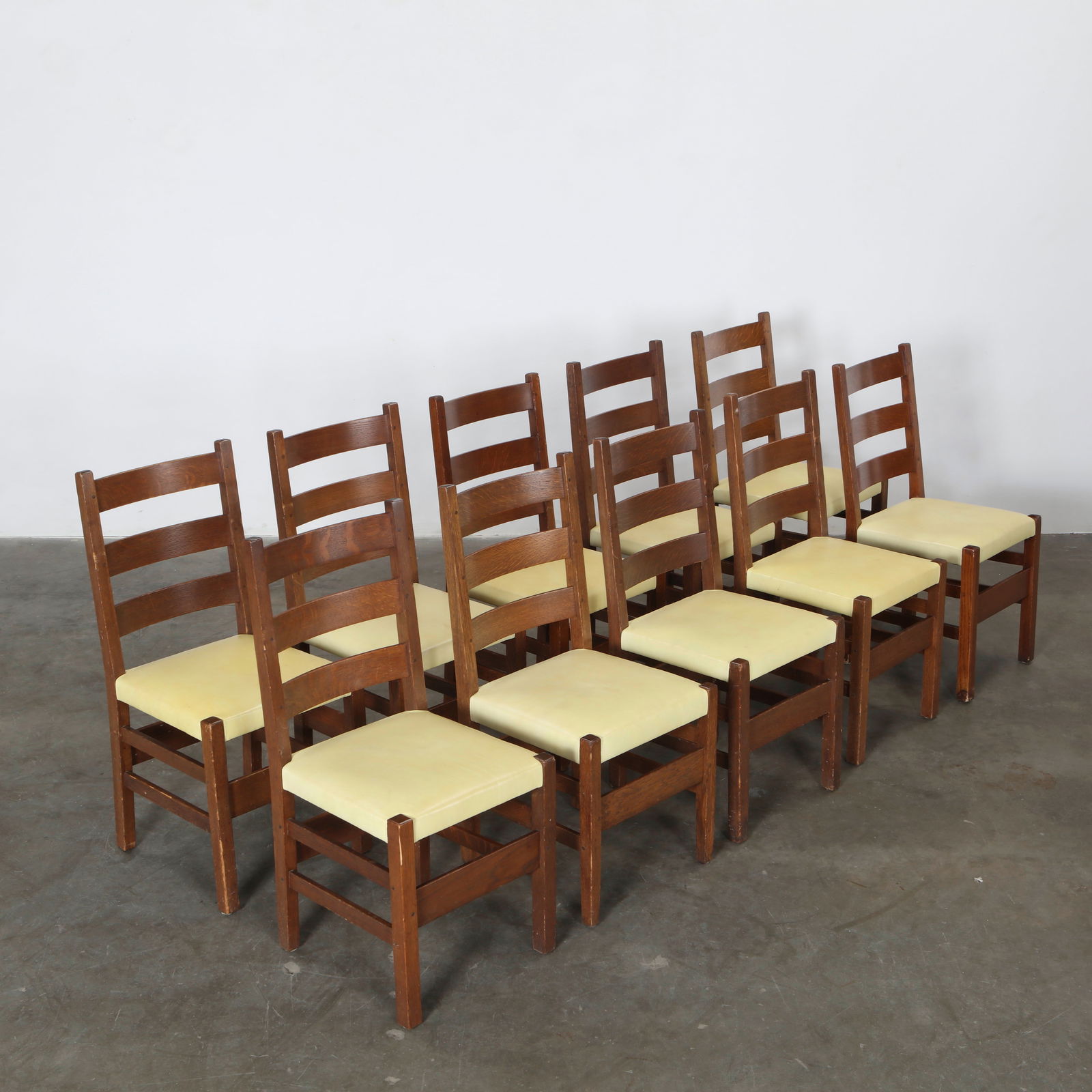 Gustav Stickley, Set of Ten Oak Dining Chairs, 1900s (1 of 20)