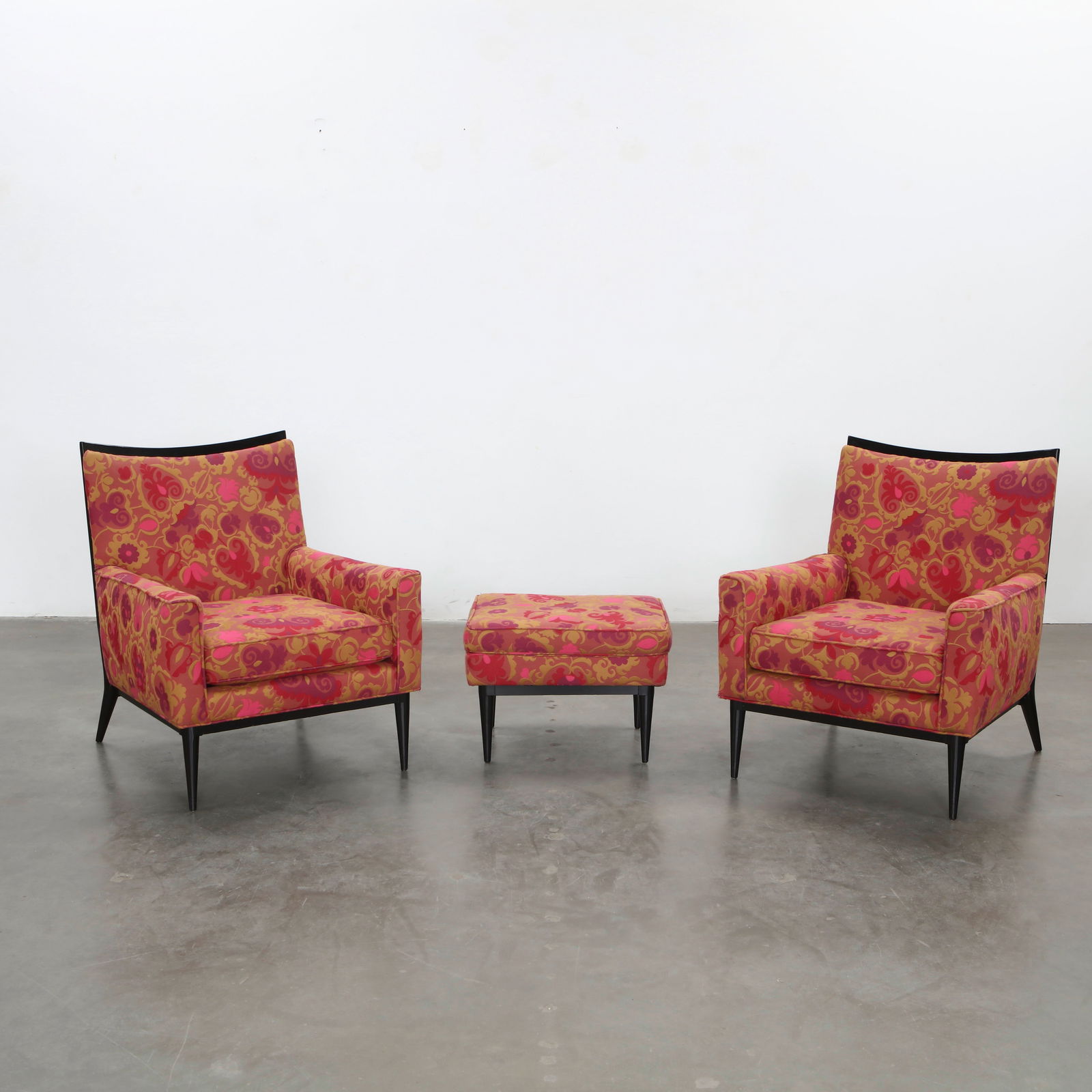Paul McCobb Lounge Chairs with Ottoman, 1950s (1 of 13)