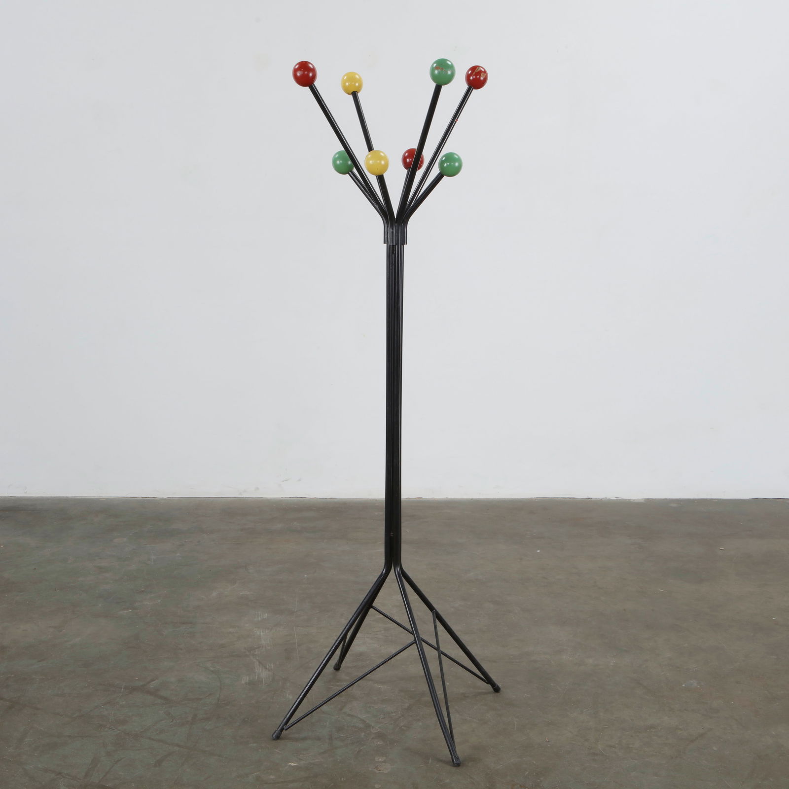 Roger Feraud, Coat Stand with Polychrome Spheres, France, 1950s (1 of 10)