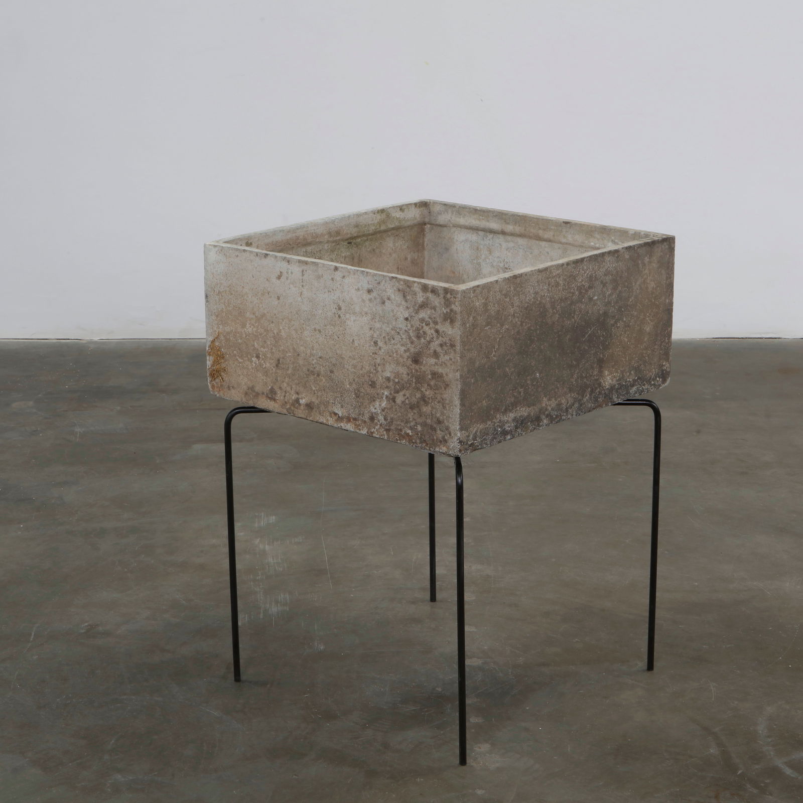 Willy Guhl, Square Planter on Metal Stand, 1960s (1 of 8)