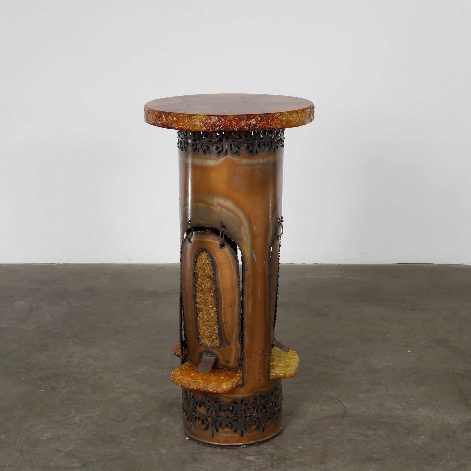 Accolay, Brutalist Accolay Resin Copper Lighting Bar, 1960s (1 of 12)