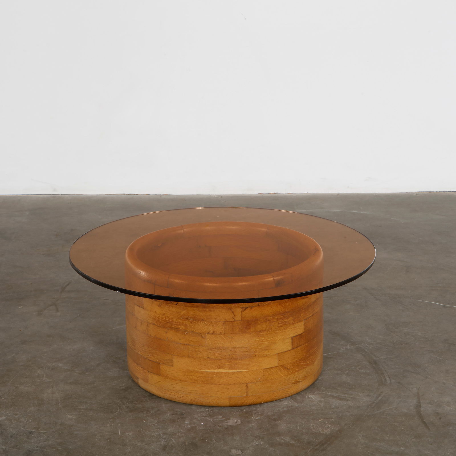 Peroz, Glass and Wood Coffee Table, 1970s (1 of 8)