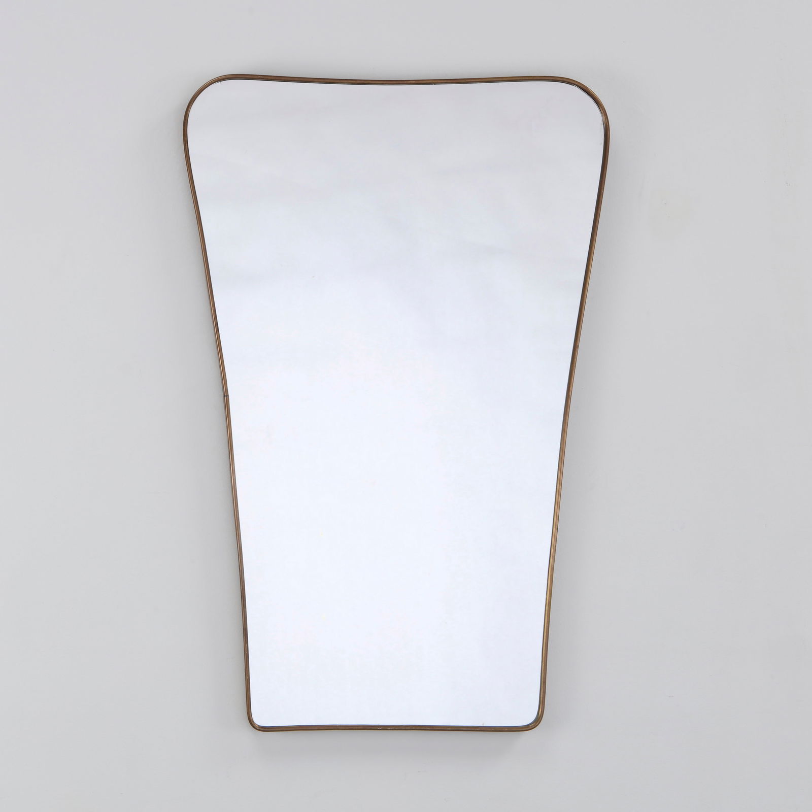 Italian Brass Mirror with Curved Corners, 1960s (1 of 5)