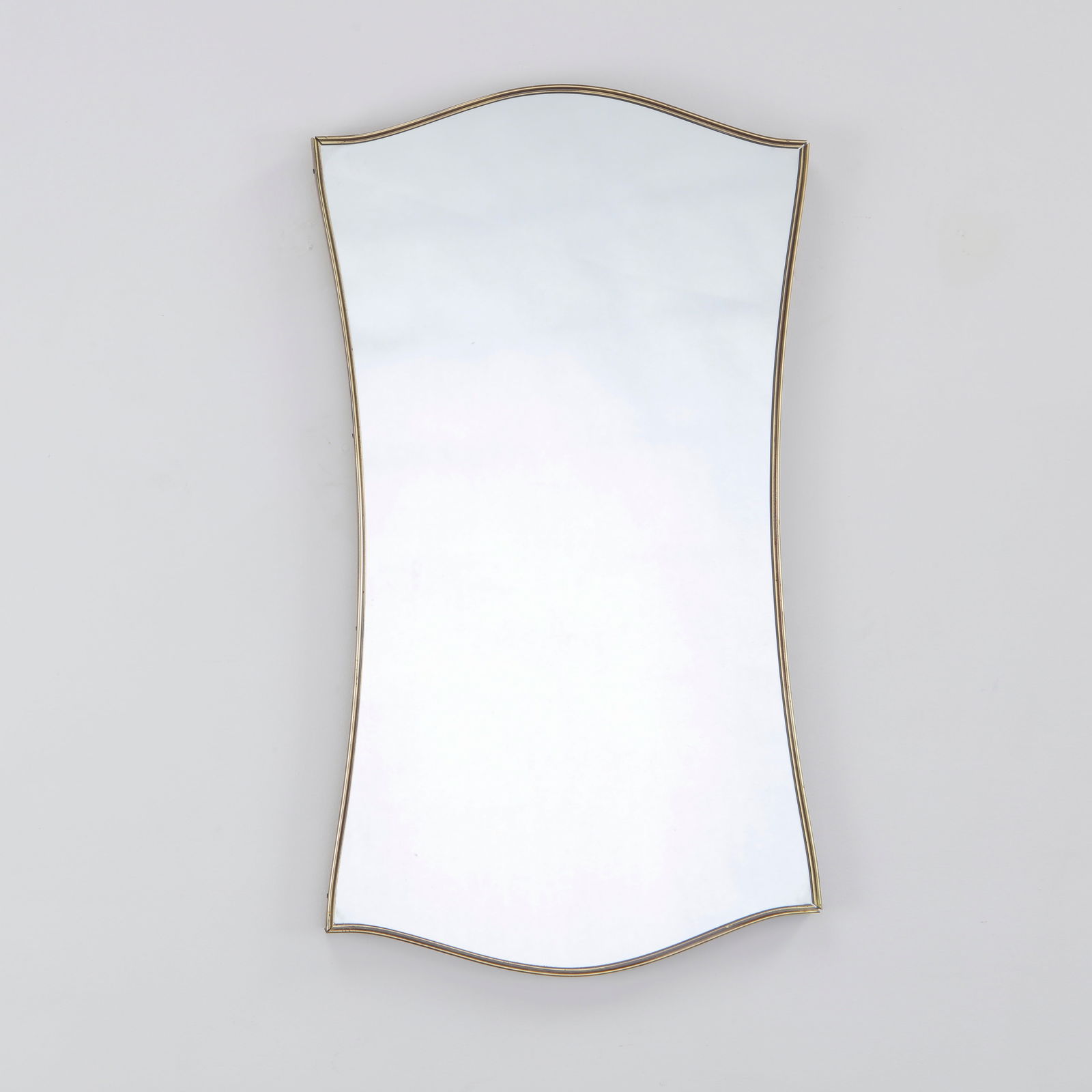 Italian Brass Mirror with Shaped Silhouette, 1960s (1 of 5)
