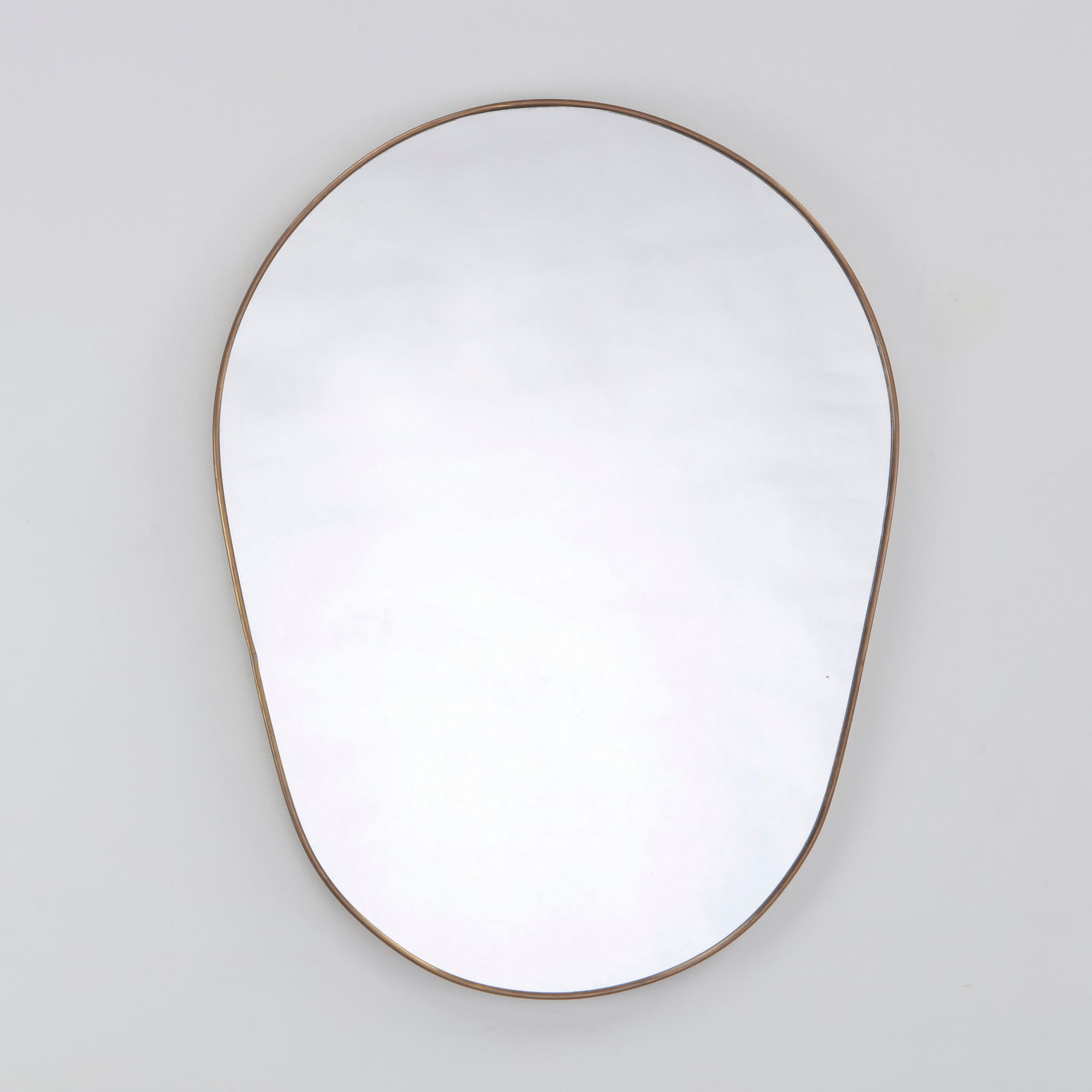 Italian Oval Brass Mirror, 1950s (1 of 6)