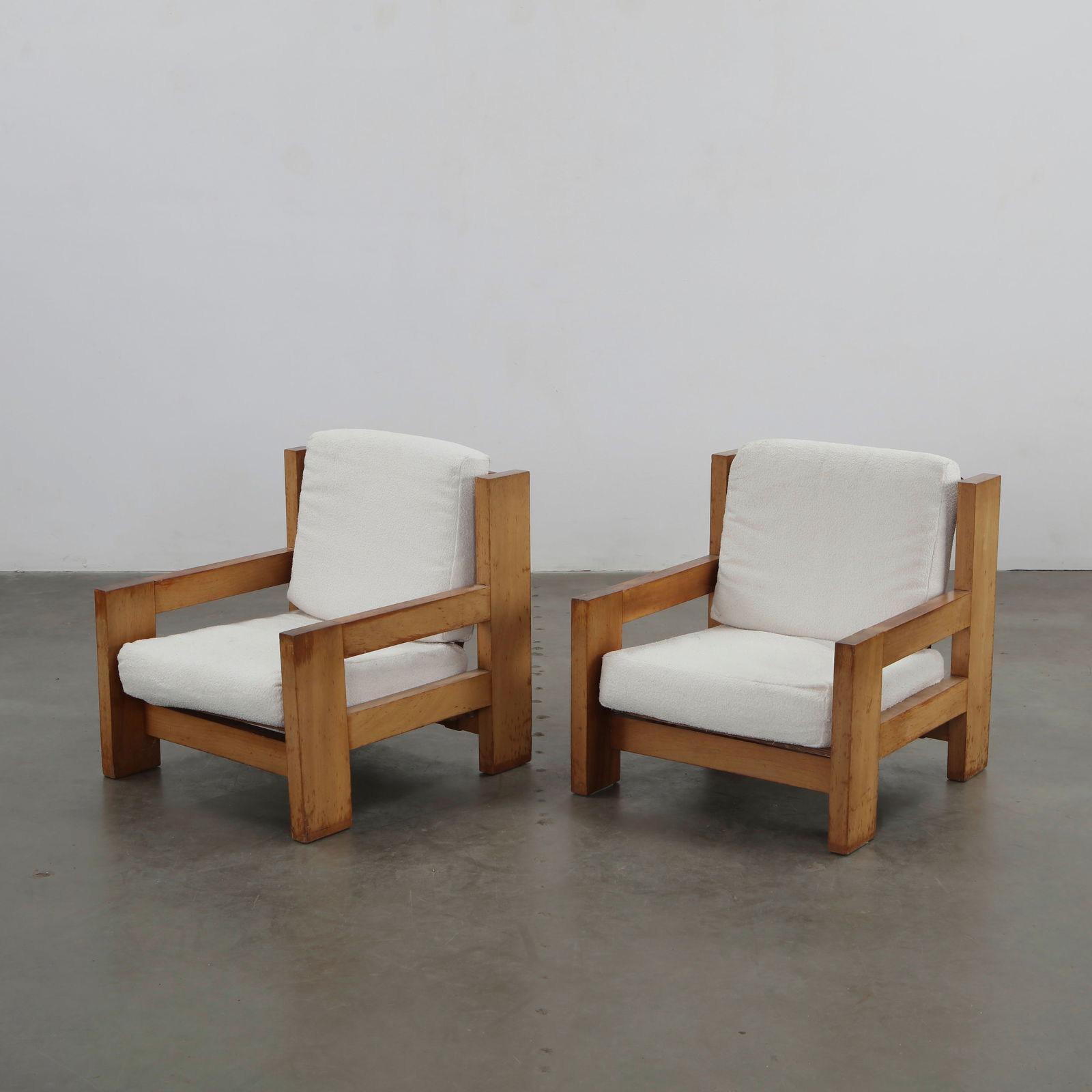 Maison Regain, Pair of  Solid Wood Armchairs, France, 1960s (1 of 19)