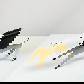 Jean Boris Lacroix for Disderot, Dog Table Lamp, Metal, France, 1950s: A whimsical and rare table lamp designed by Jean Boris Lacroix for Disderot in the 1950s. This metal dog lamp is a fine example of mid-century French lighting design, balancing playful aesthetics with