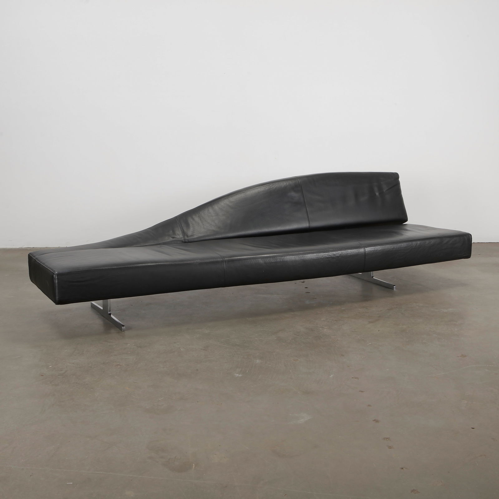 Jean-Marie Massaud for Cassina, Black Leather Aspen Sofa, 2005 (1 of 7)