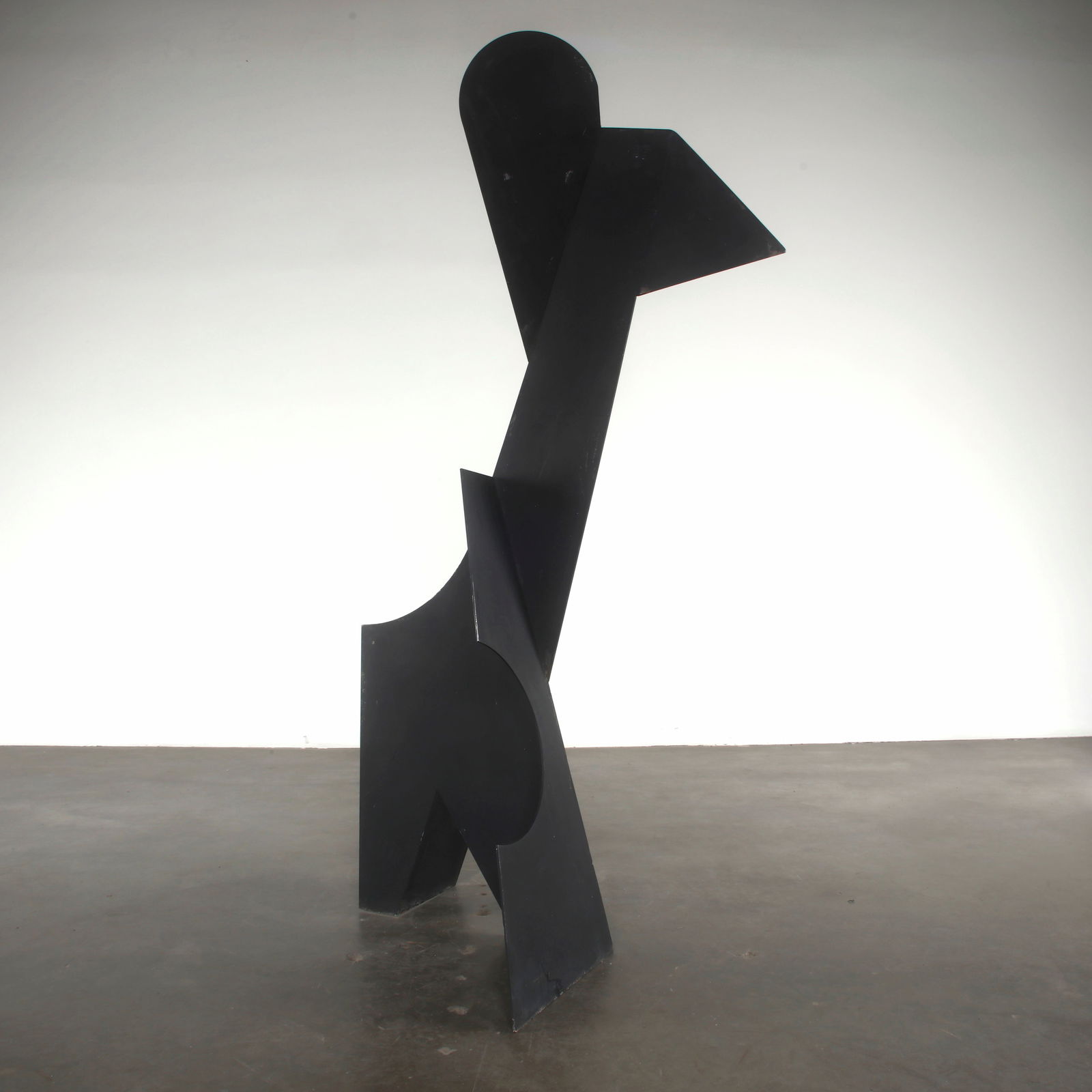 Philippe Makhloof, Black Contemporary Metal Sculpture, 1980s (1 of 13)