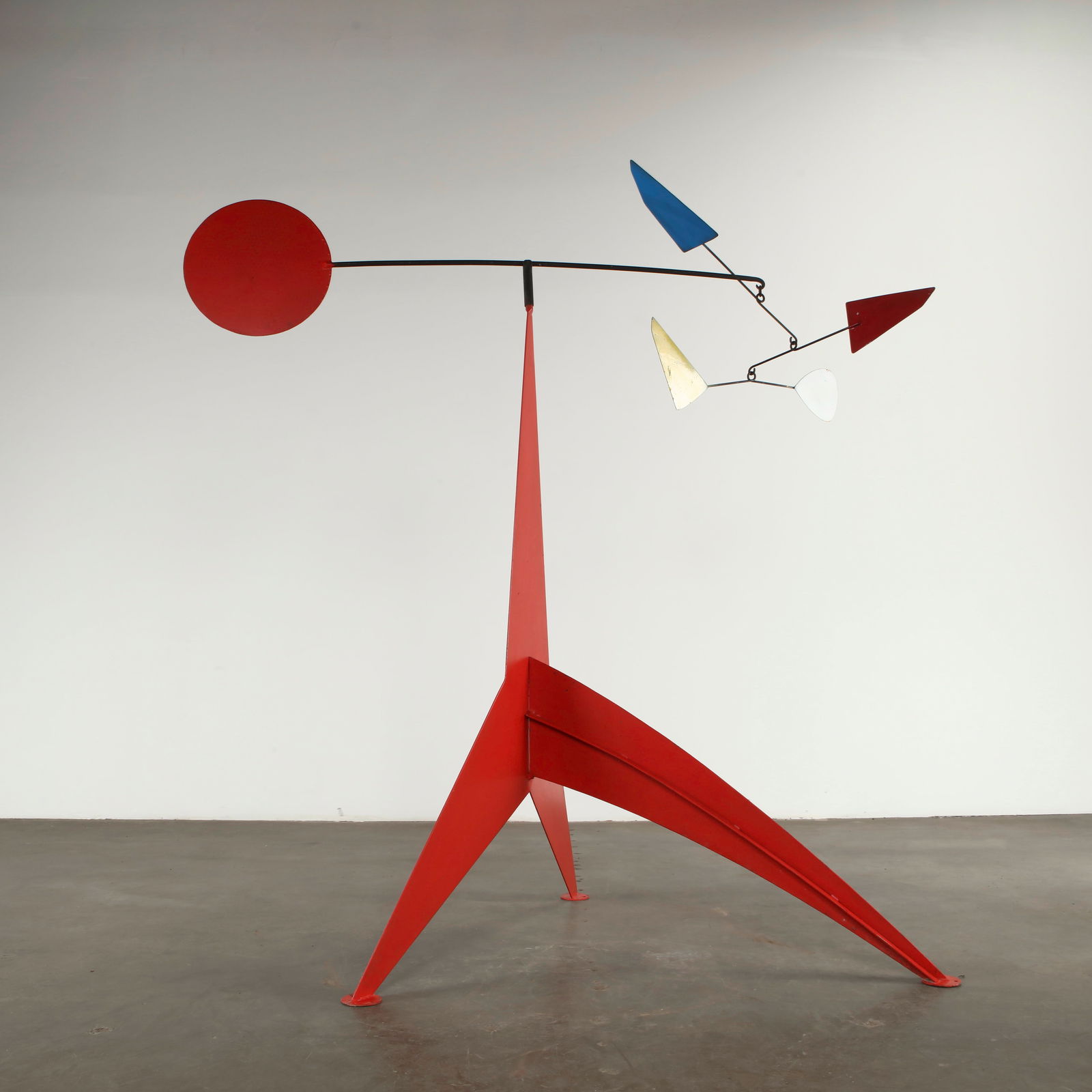 Red Contemporary French Metal Sculpture Artisan-Crafted, 1980s (1 of 20)