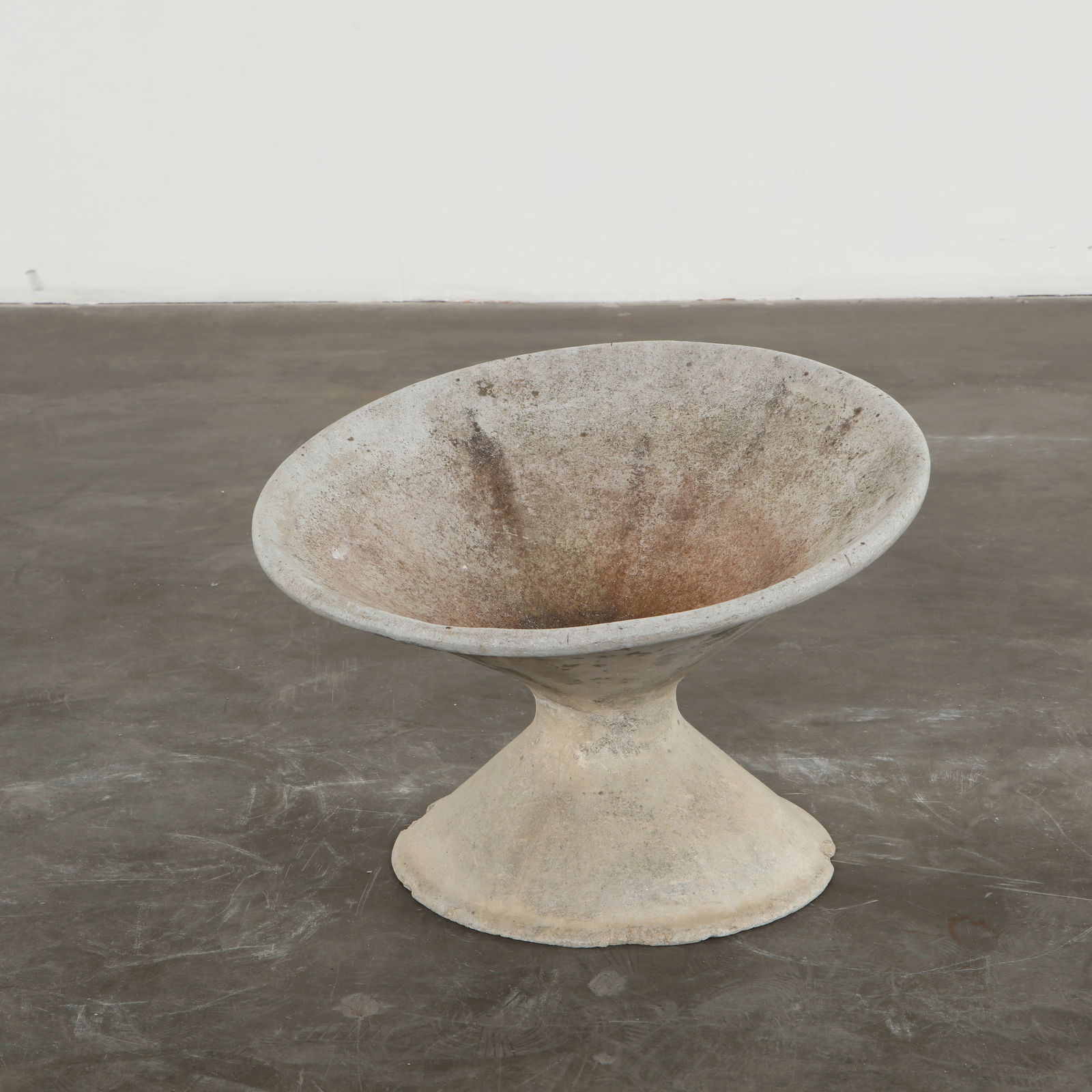 Willy Guhl, Off-Kilter Planter, 1960s: A rare asymmetrical planter by Willy Guhl, featuring a bold modernist design. Height: 18 in. Diameter: 25 in.