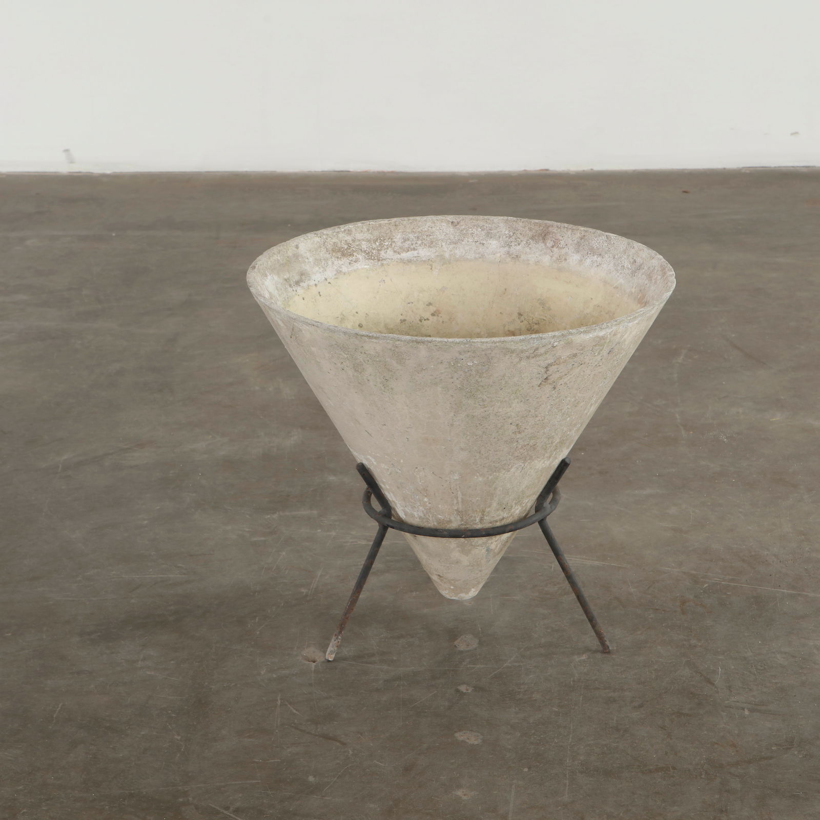 Willy Guhl, Conical Planter on Iron Stand, 1960s (1 of 7)