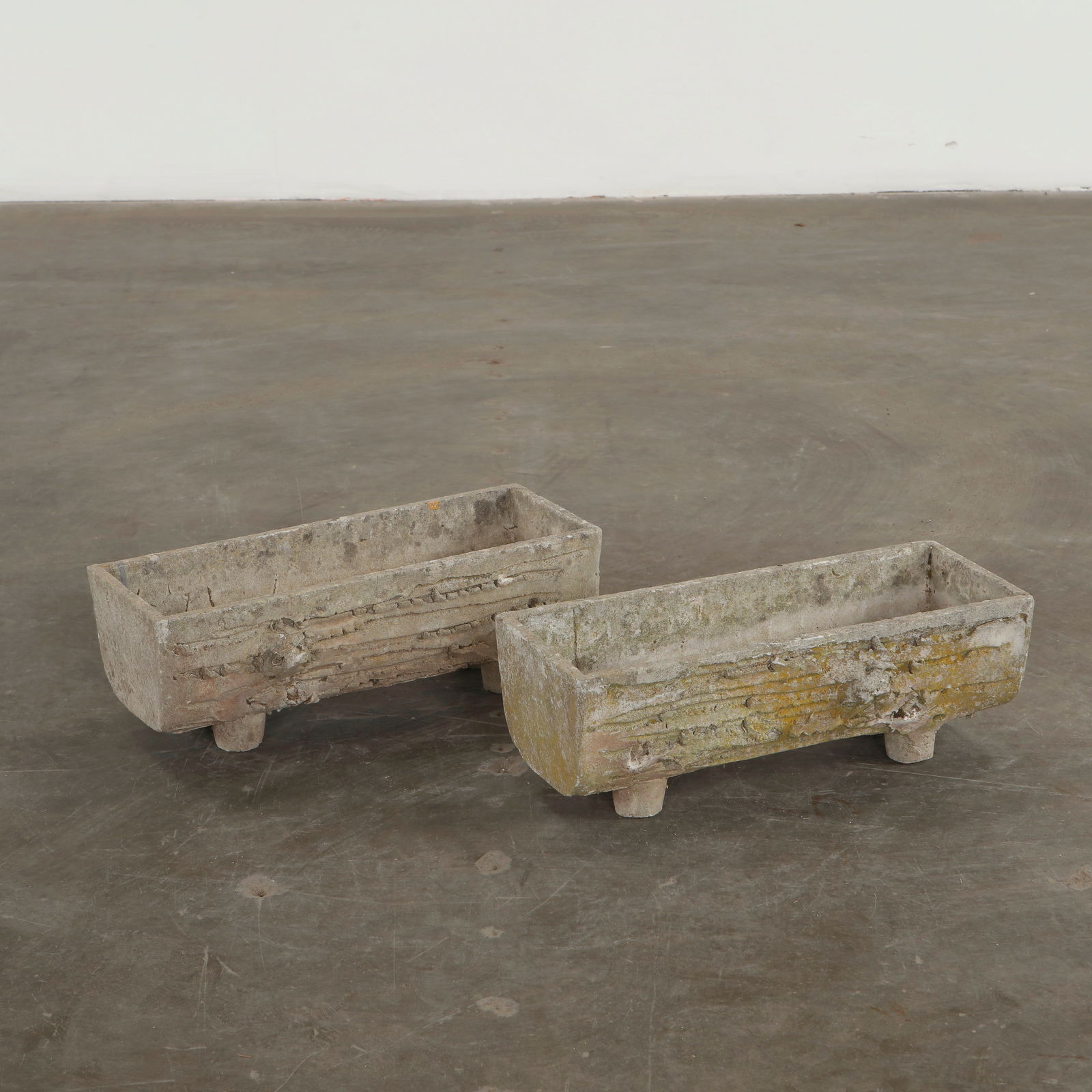 Pair of Rectangular Faux Bois Planters, 1960s (1 of 19)