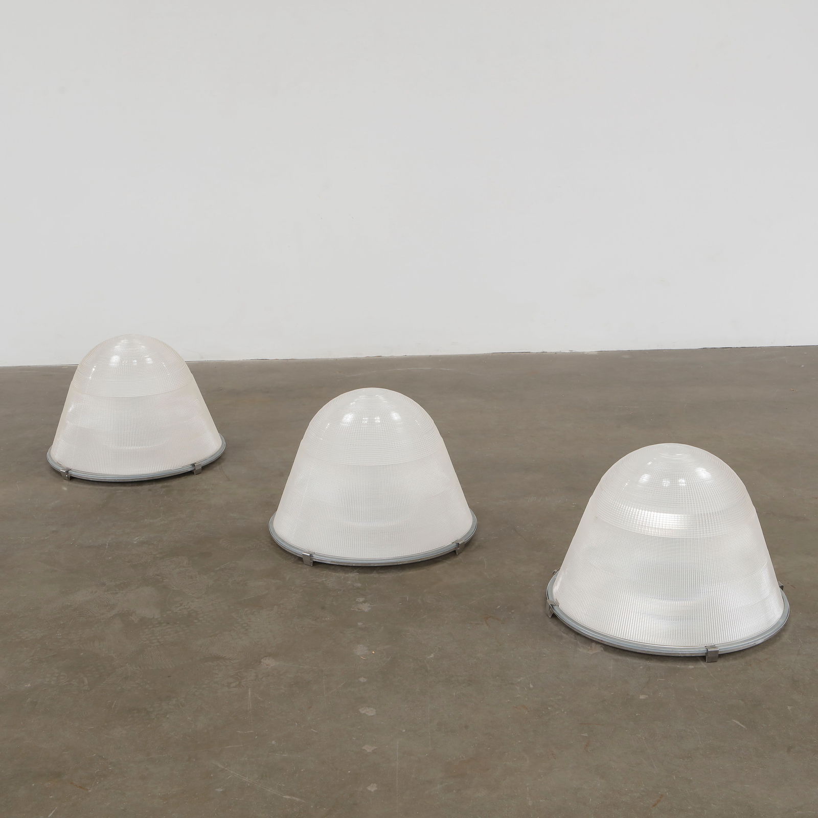 Industrial Ceiling Lights in Plexiglass and Metal, 1980s (1 of 7)