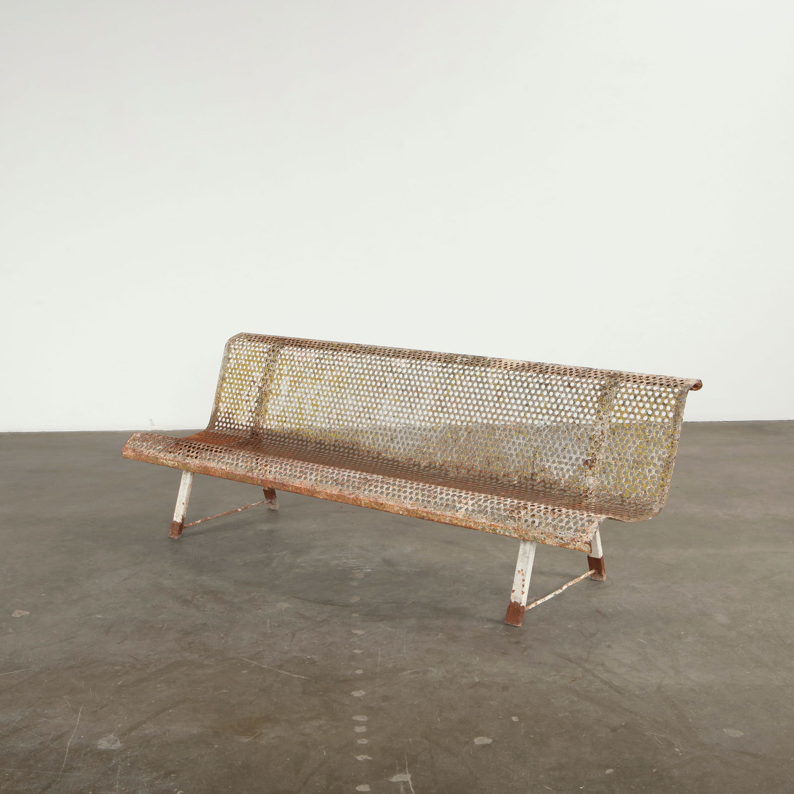 Rene Malaval, Metal Perforated Bench, 1950s (1 of 18)
