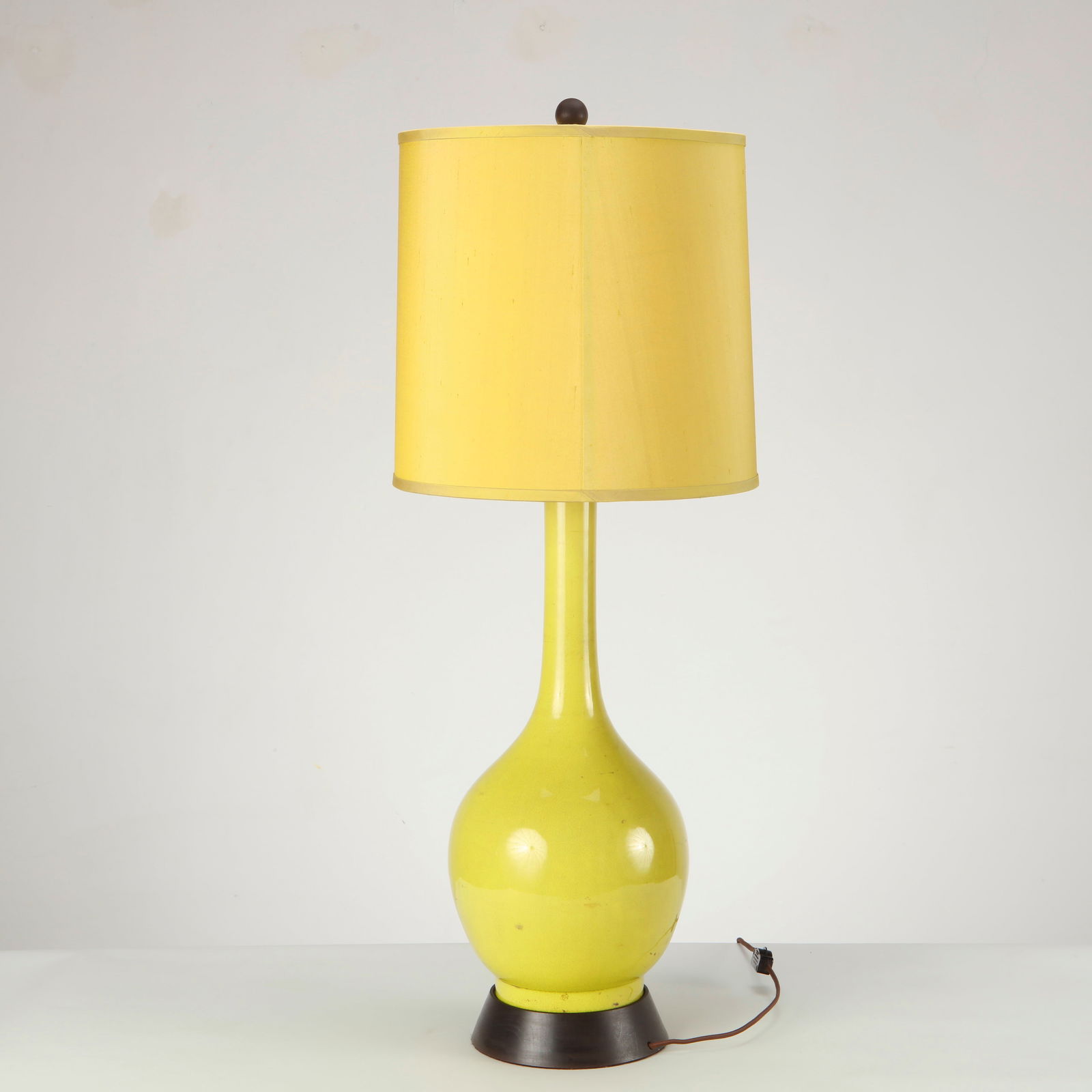 Yellow Ceramic Table Lamp in the Style of Robert Abbey, 1970s (1 of 12)