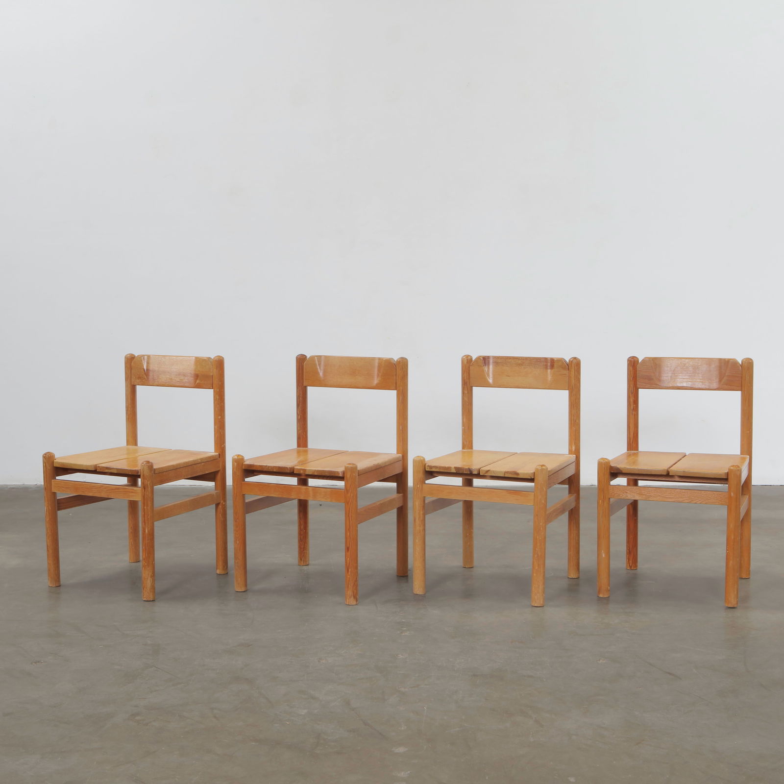 Pierre Gauthier-Delaye, Set of Four Wooden Chairs, France, 1960s - 3