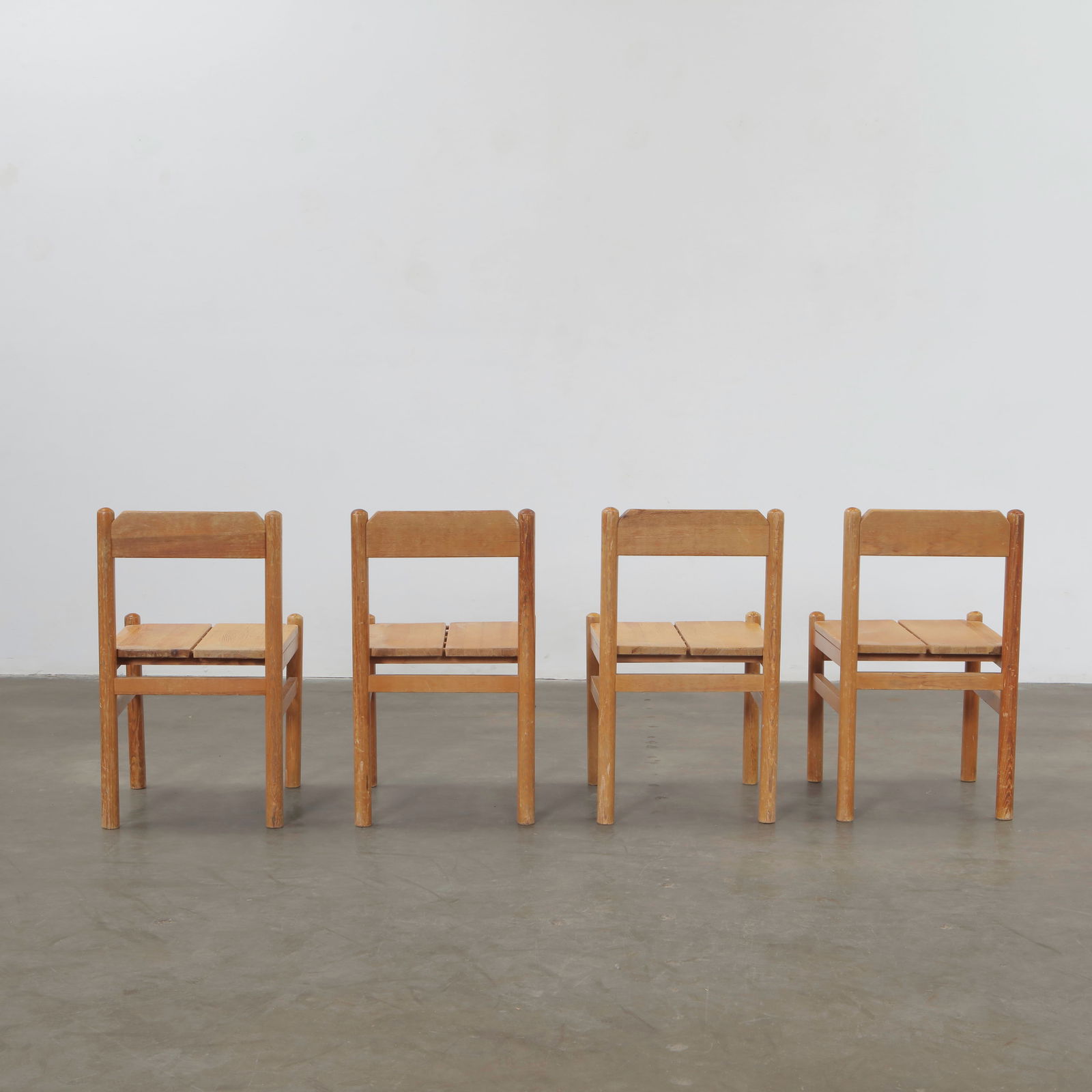 Pierre Gauthier-Delaye, Set of Four Wooden Chairs, France, 1960s - 6