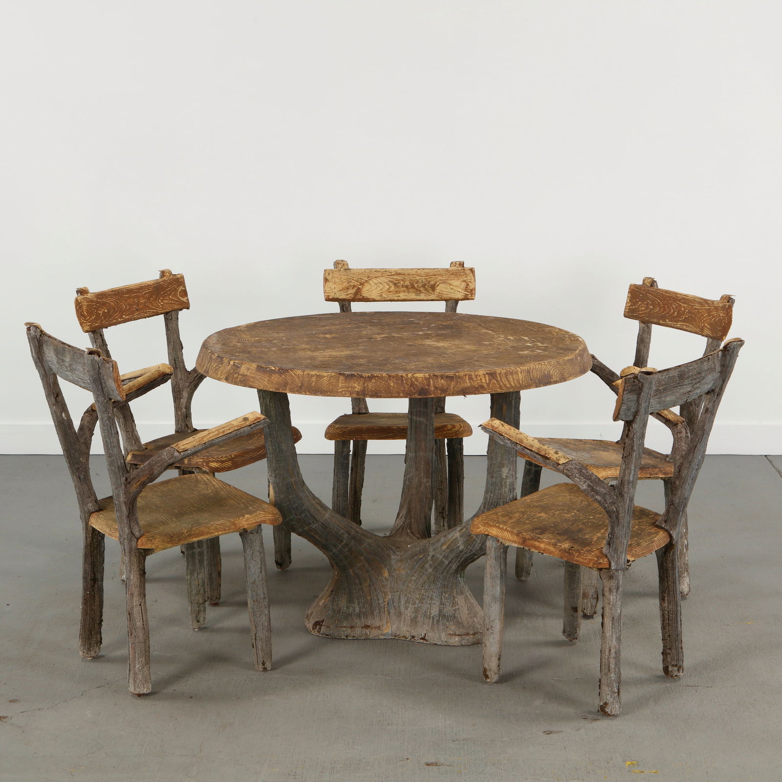 Set of Faux Bois Outdoor Dining Room, 1960s (1 of 20)