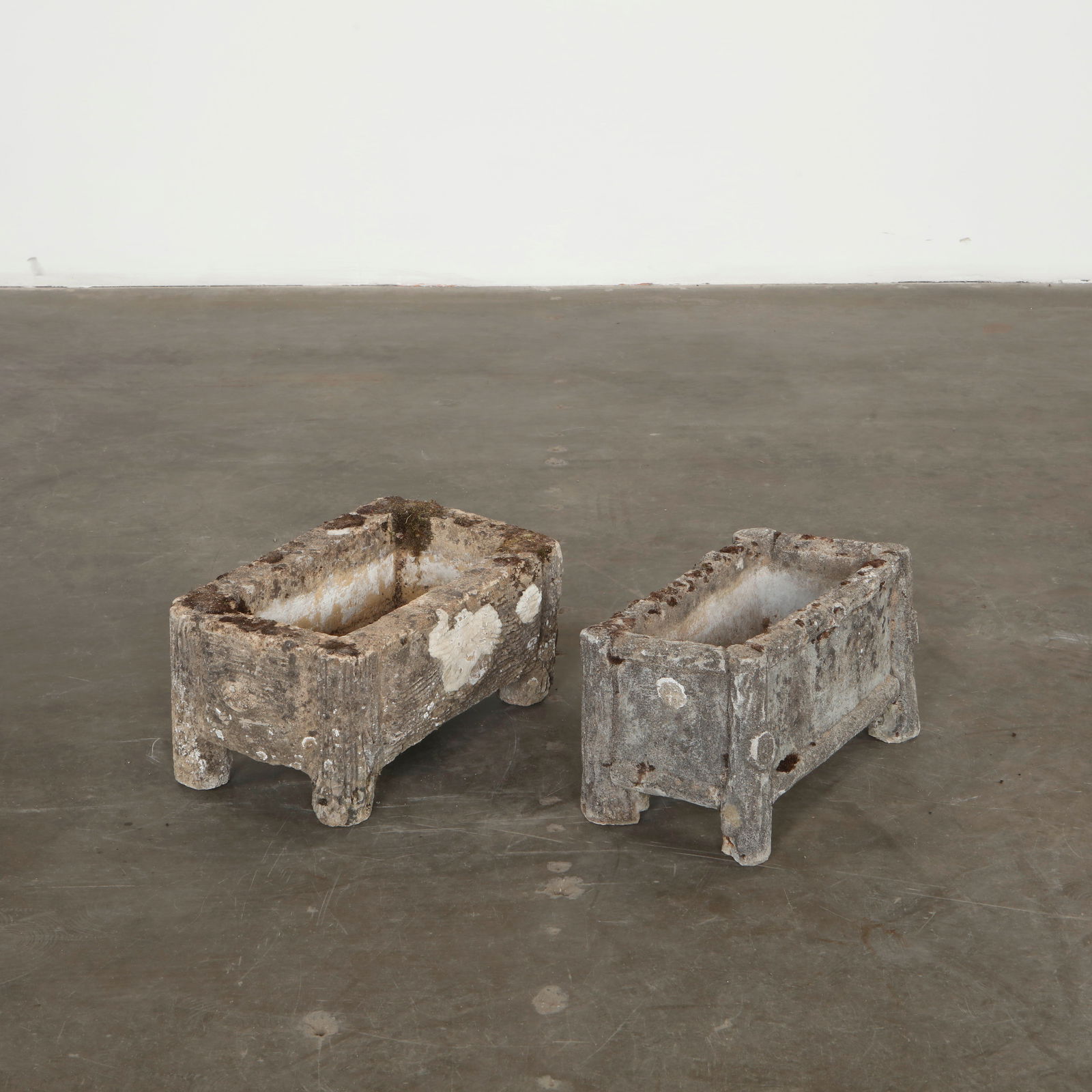 Pair of Rectangular Faux Bois Planters, 1960s (1 of 16)