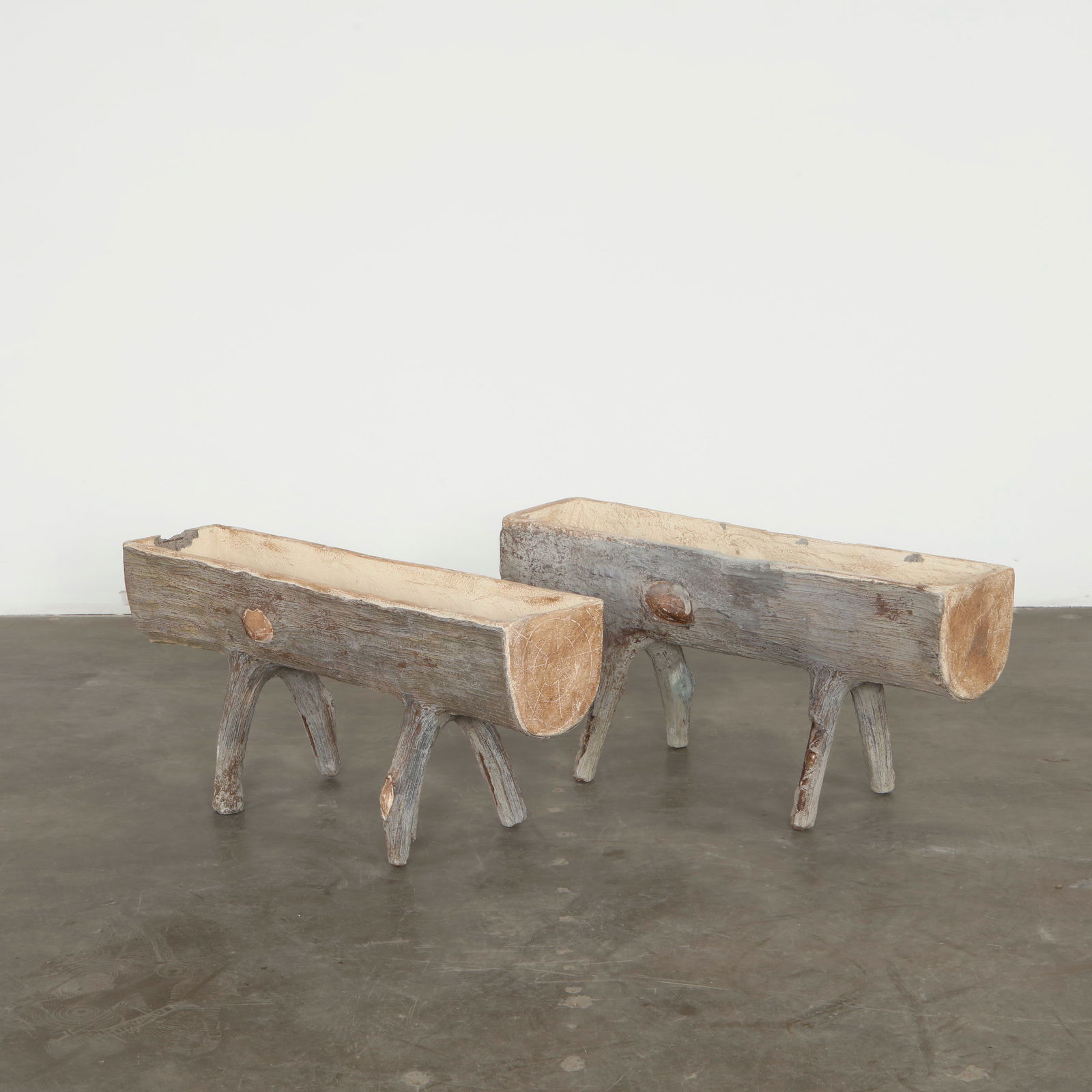 Pair of Faux Bois Planters, 1960s (1 of 20)