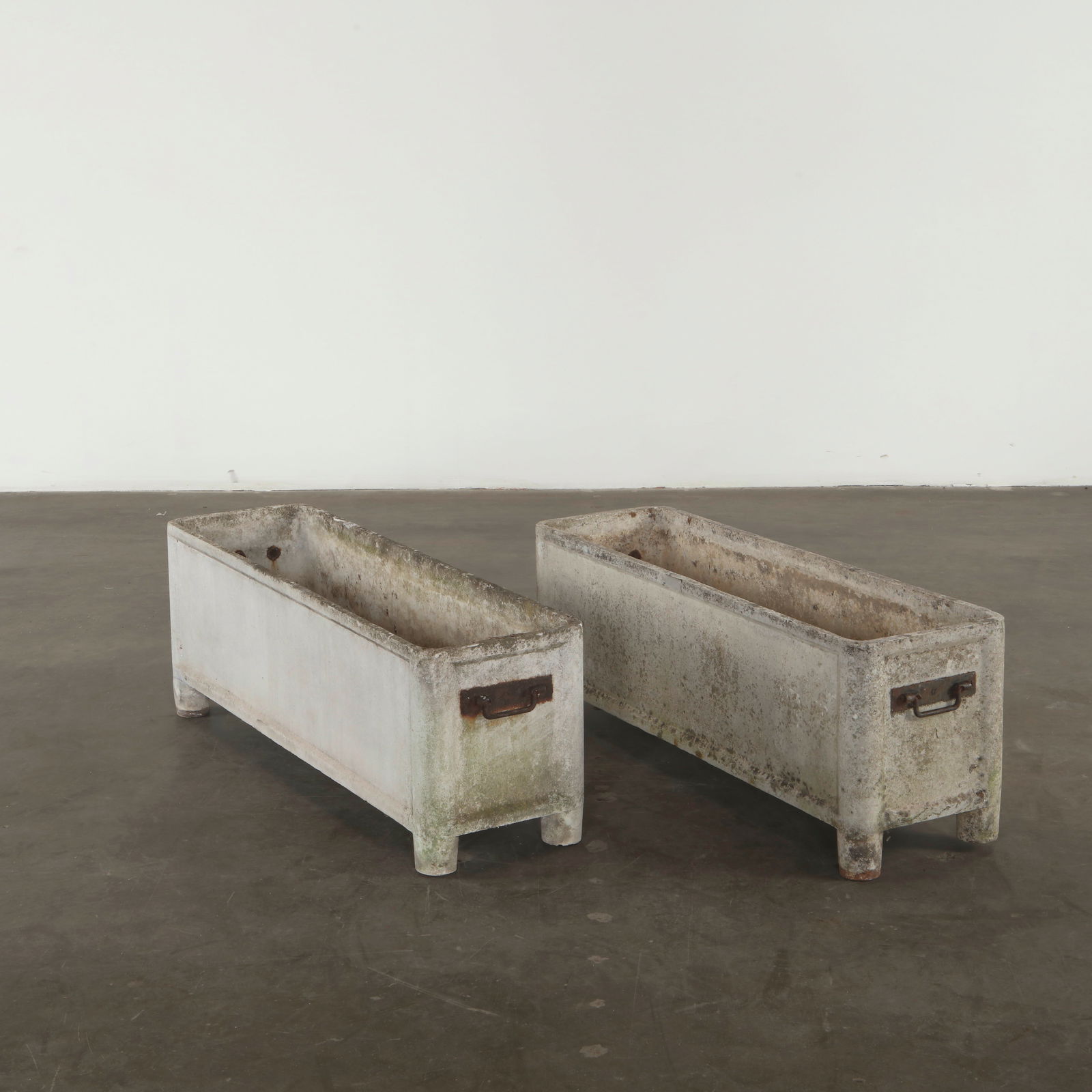 Willy Guhl, Pair of Rectangular Planters with Metal Handles, 1960s (1 of 20)