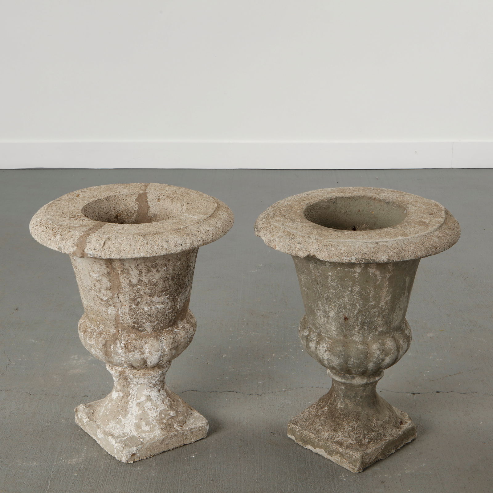 Pair of Cast Stone Urn Planters, 1960s (1 of 14)