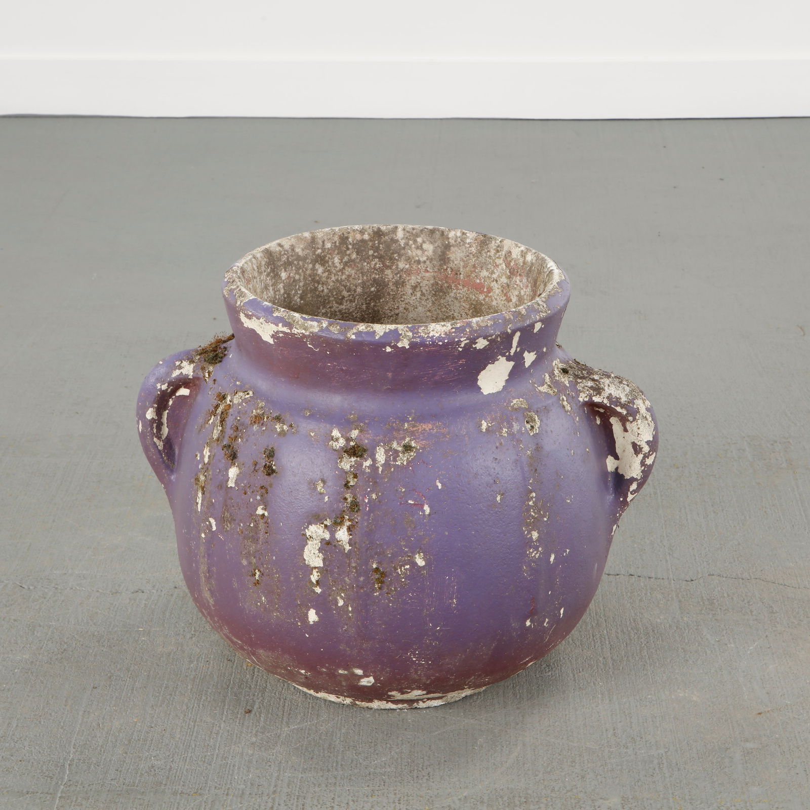 Willy Guhl, Experimental Purple Concrete Cauldron Planter, Switzerland, 1960s (1 of 11)