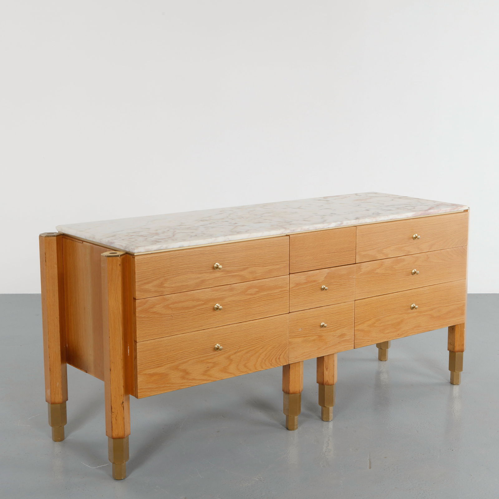 Mid-Century Wood and Marble Sideboard, 1950s (1 of 20)