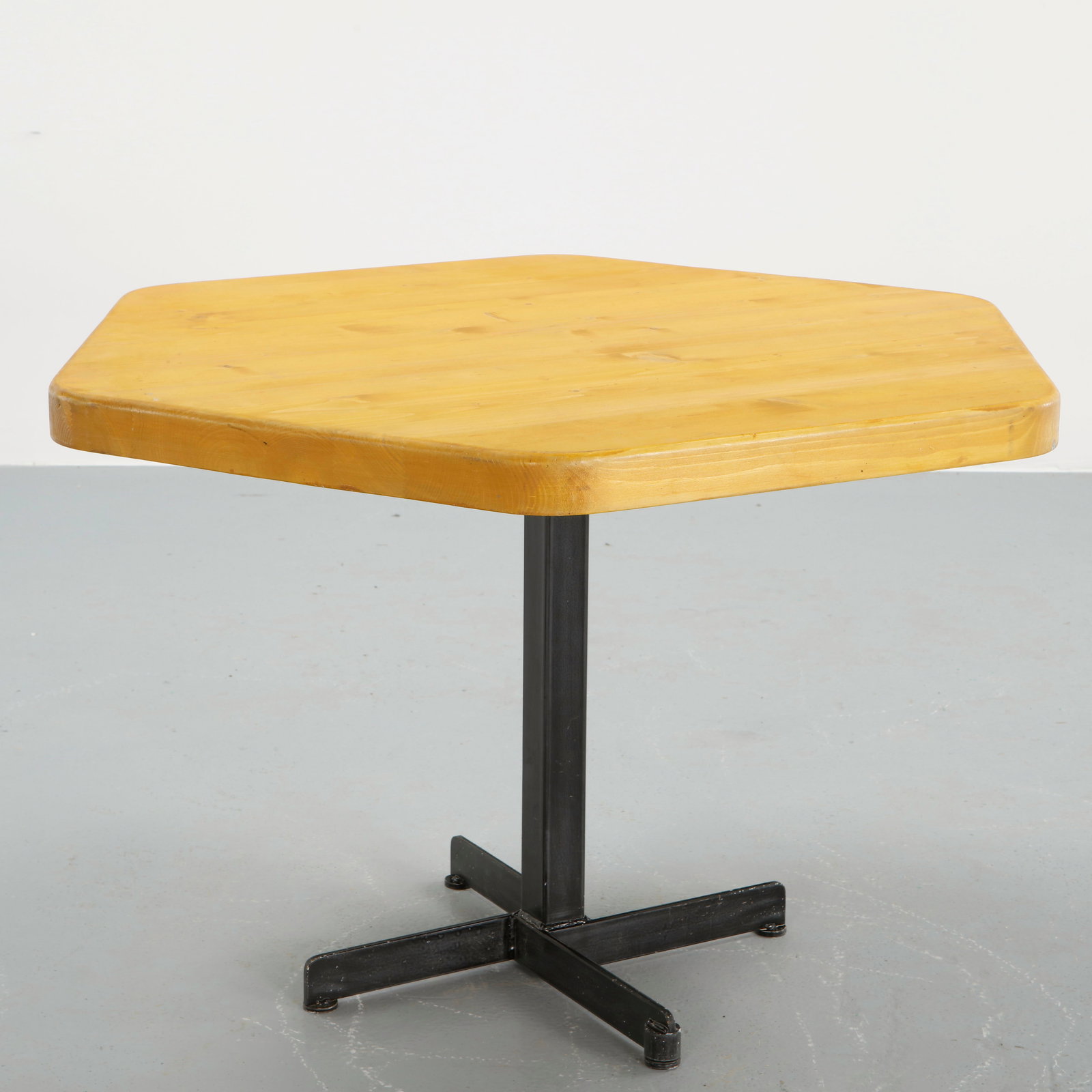 Charlotte Perriand for Les Arcs 1600, Hexagonal Dining Table, 1960s (1 of 9)