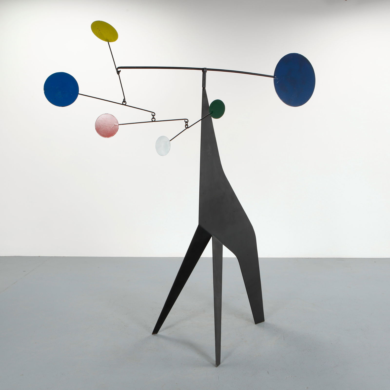 Black Contemporary French Metal Sculpture, Artisan-Crafted, 1980s (1 of 12)