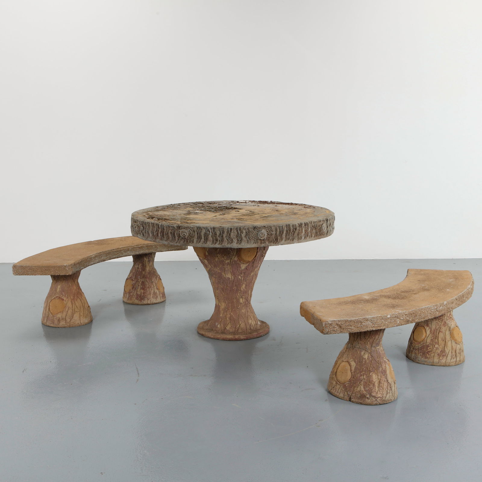 Faux Bois Outdoor Concrete Dining Set, 1960s (1 of 16)