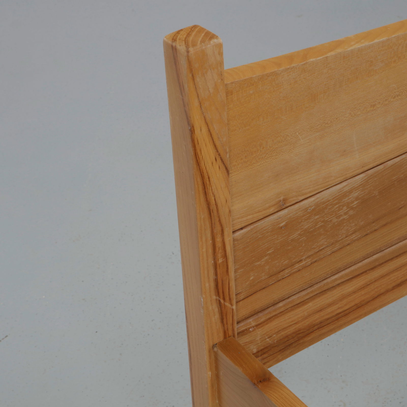 French Midcentury Solid Pine Full Bedframe, 1960s - 10