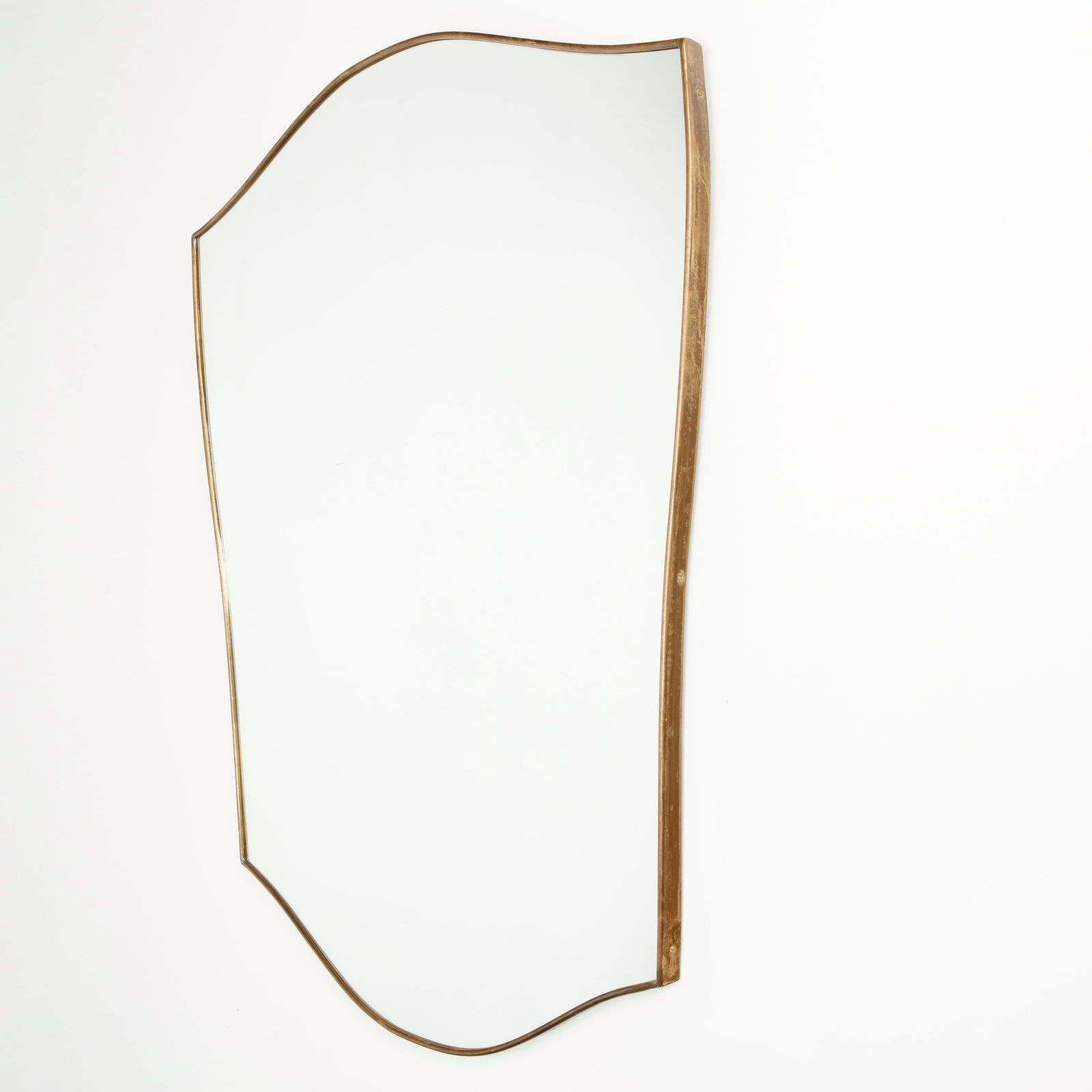 Italian Brass Shaped Mirror, 1960s (1 of 8)