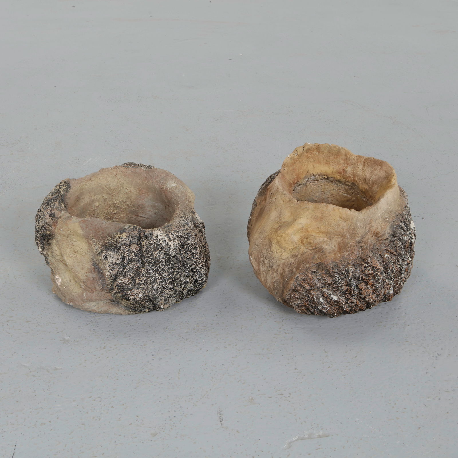 Pair of Faux Bois Planters, 1960s (1 of 8)