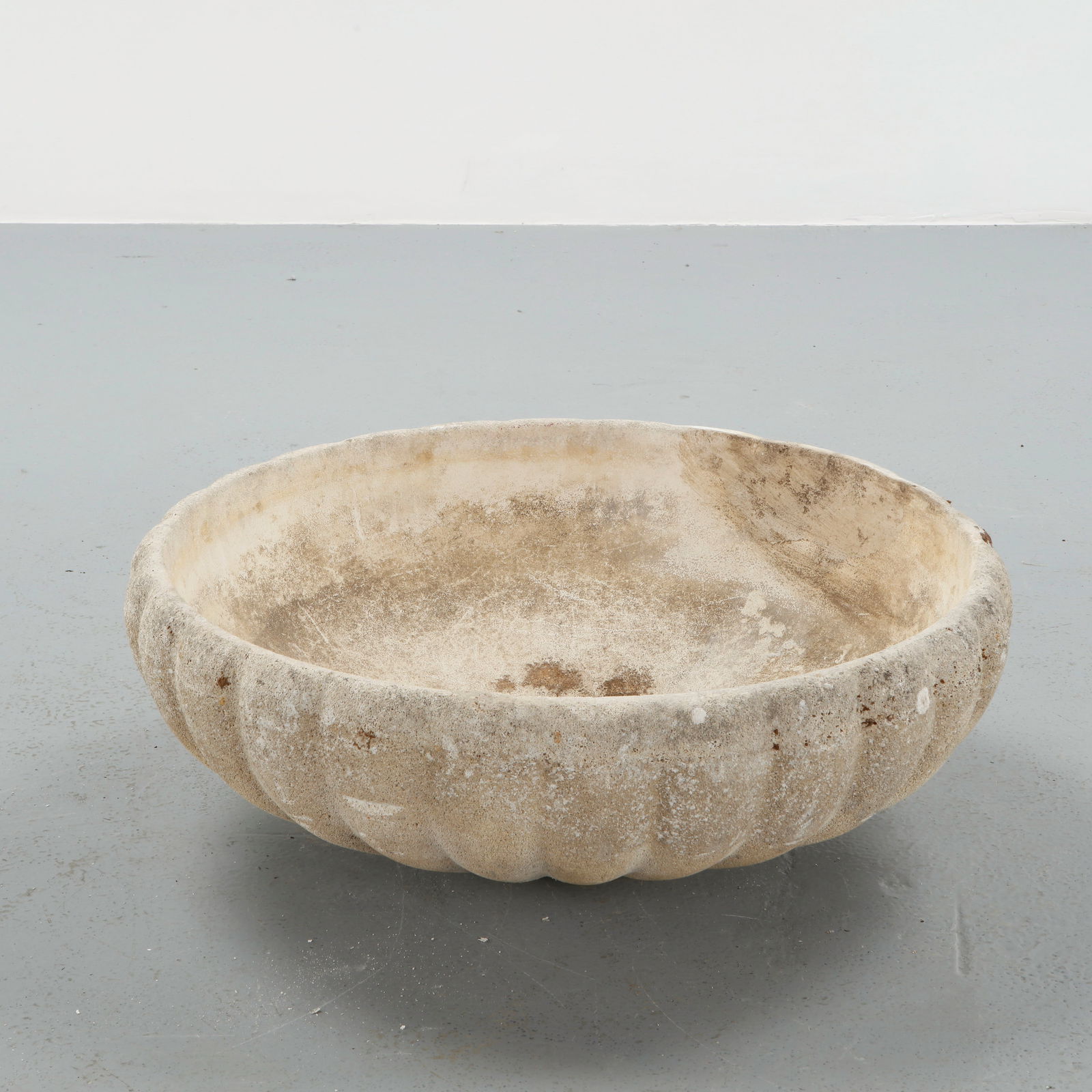 Grandon Fres, Round Cast Stone Planter, 1960s (1 of 8)