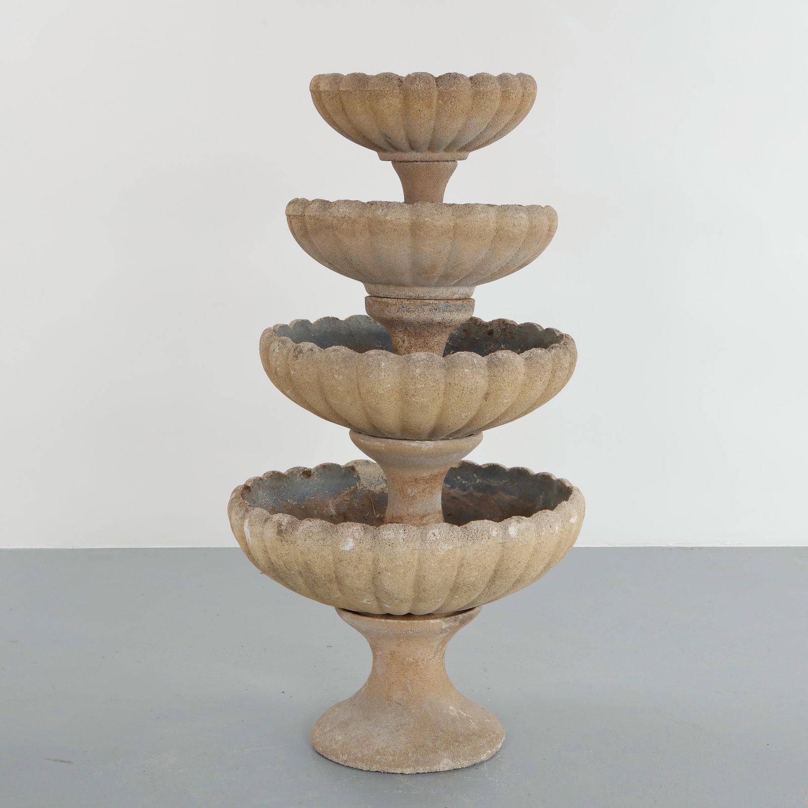 French School, Colossal 5-Foot Cast Stone Fountain, 1960s (1 of 9)