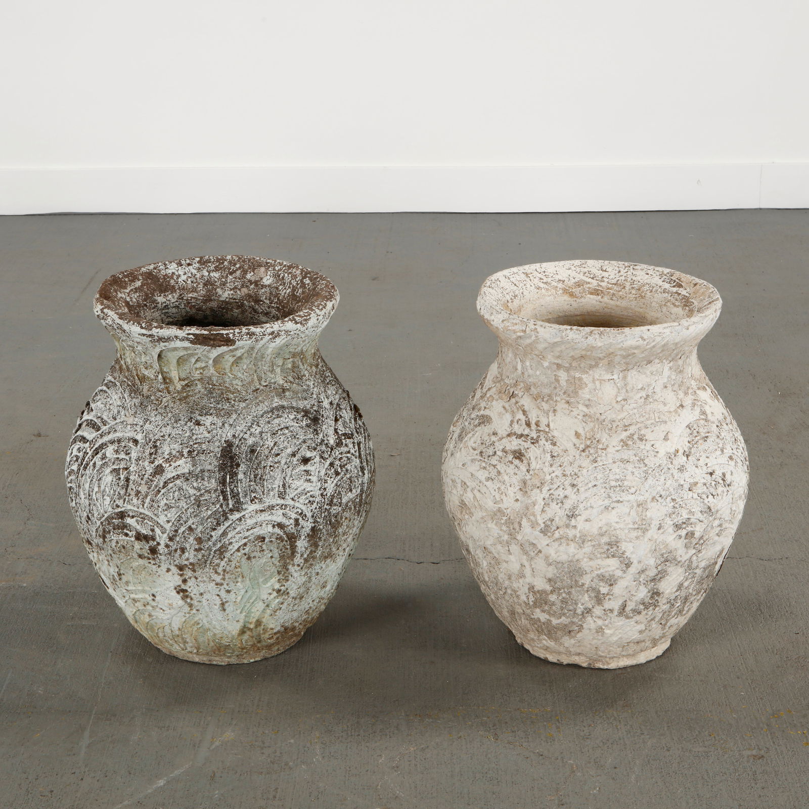 Pair of Concrete Jar Planters, 1960s (1 of 12)