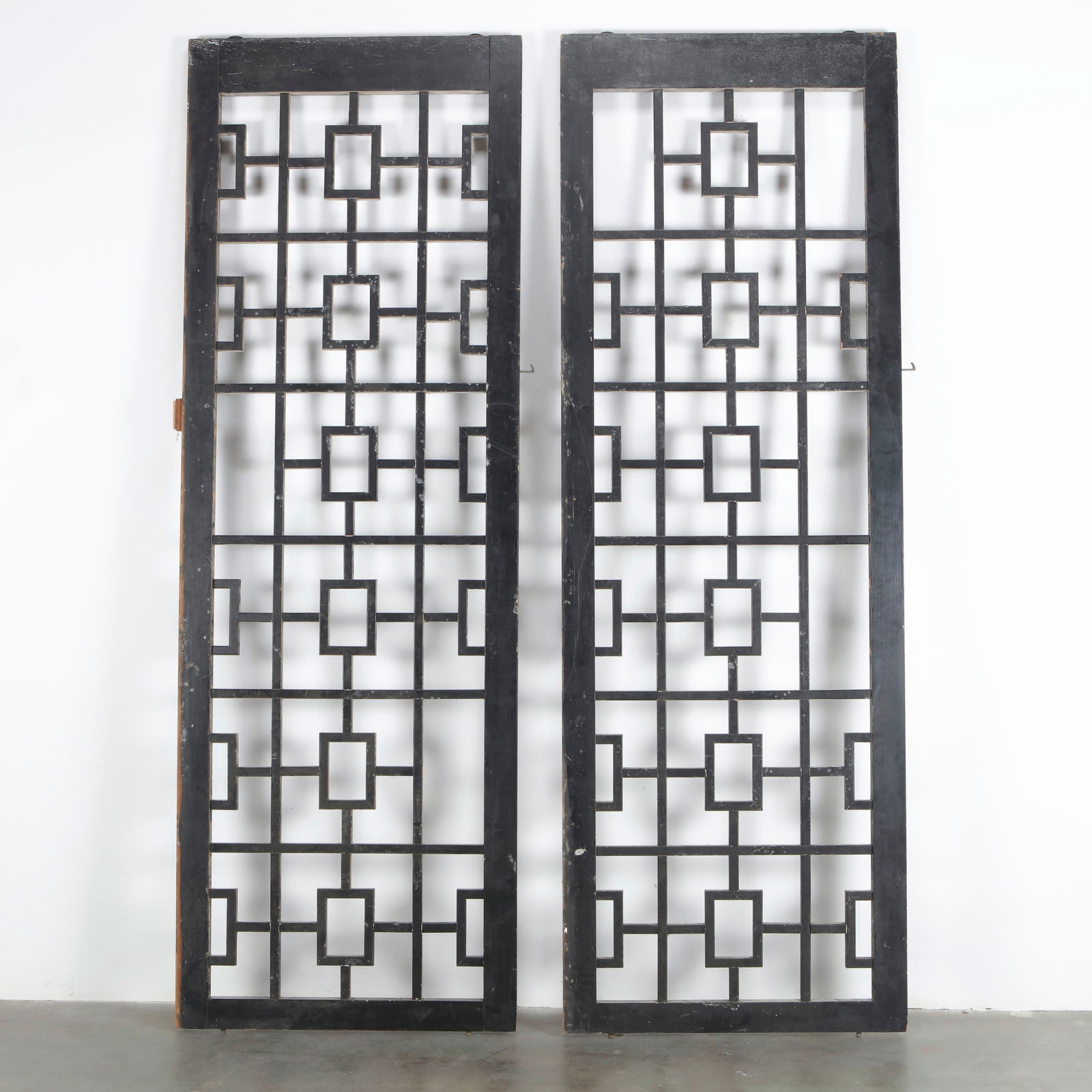 Pair of Monumental Geometric Wood Room Dividers, 1950s (1 of 11)