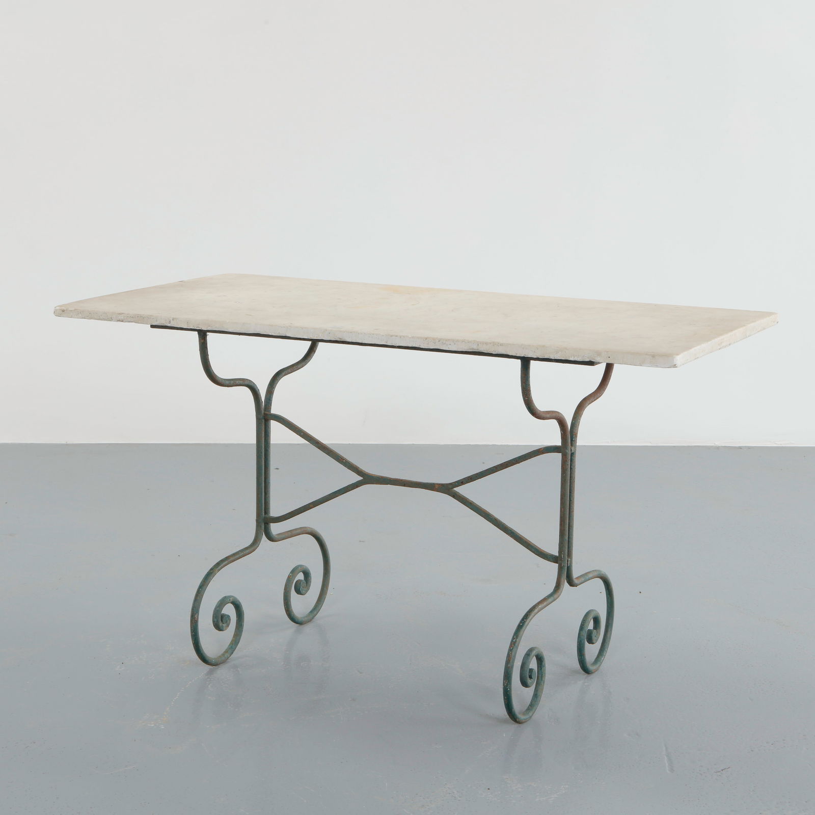 French Bistro Table with Marble Top, 1890s (1 of 15)