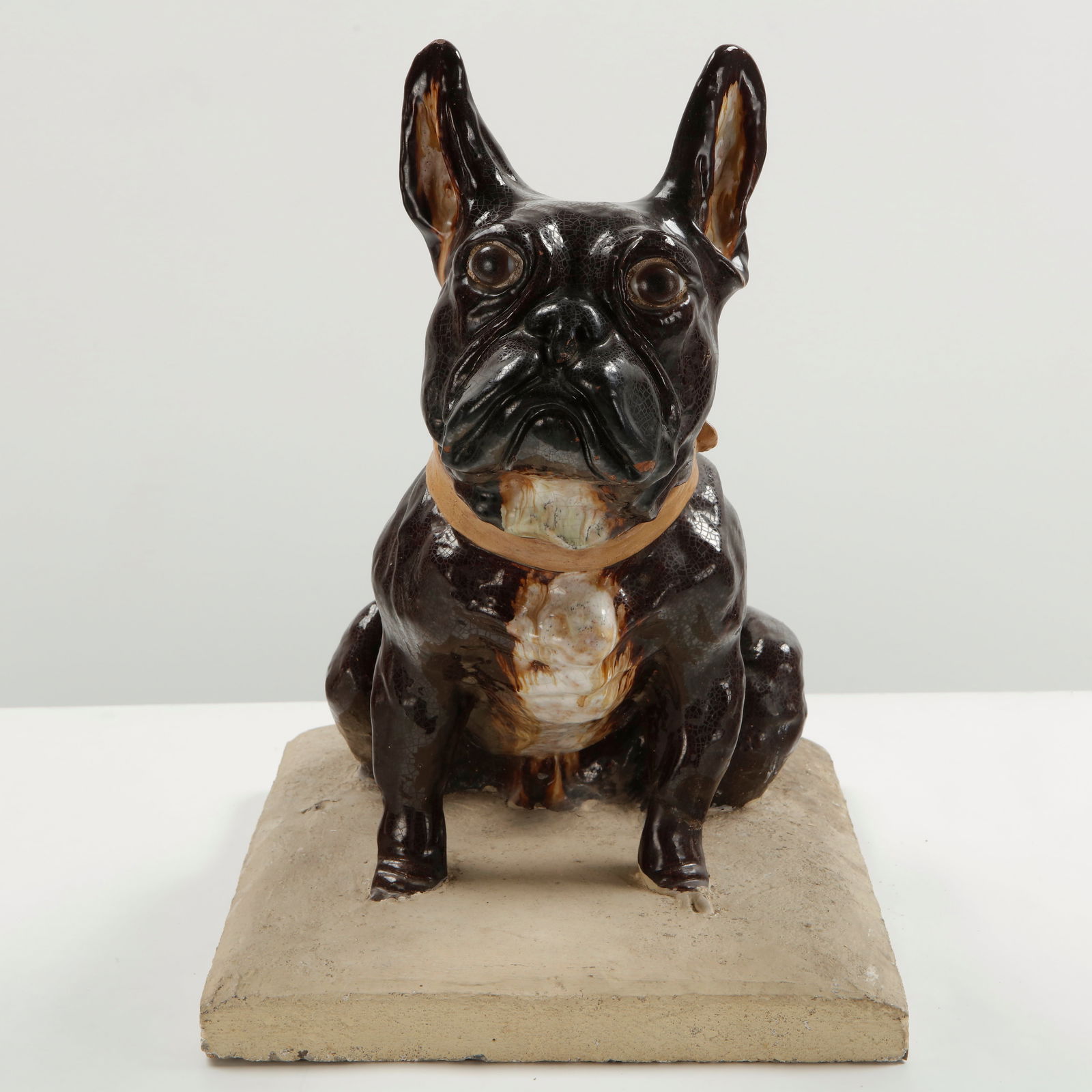 Ceramic French Bulldog Sculpture, Bavent Ceramic, 1920s (1 of 11)