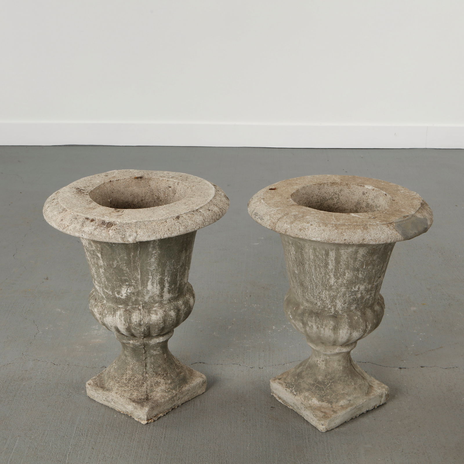 Pair of Cast Stone Urn Planters, 1960s (1 of 15)